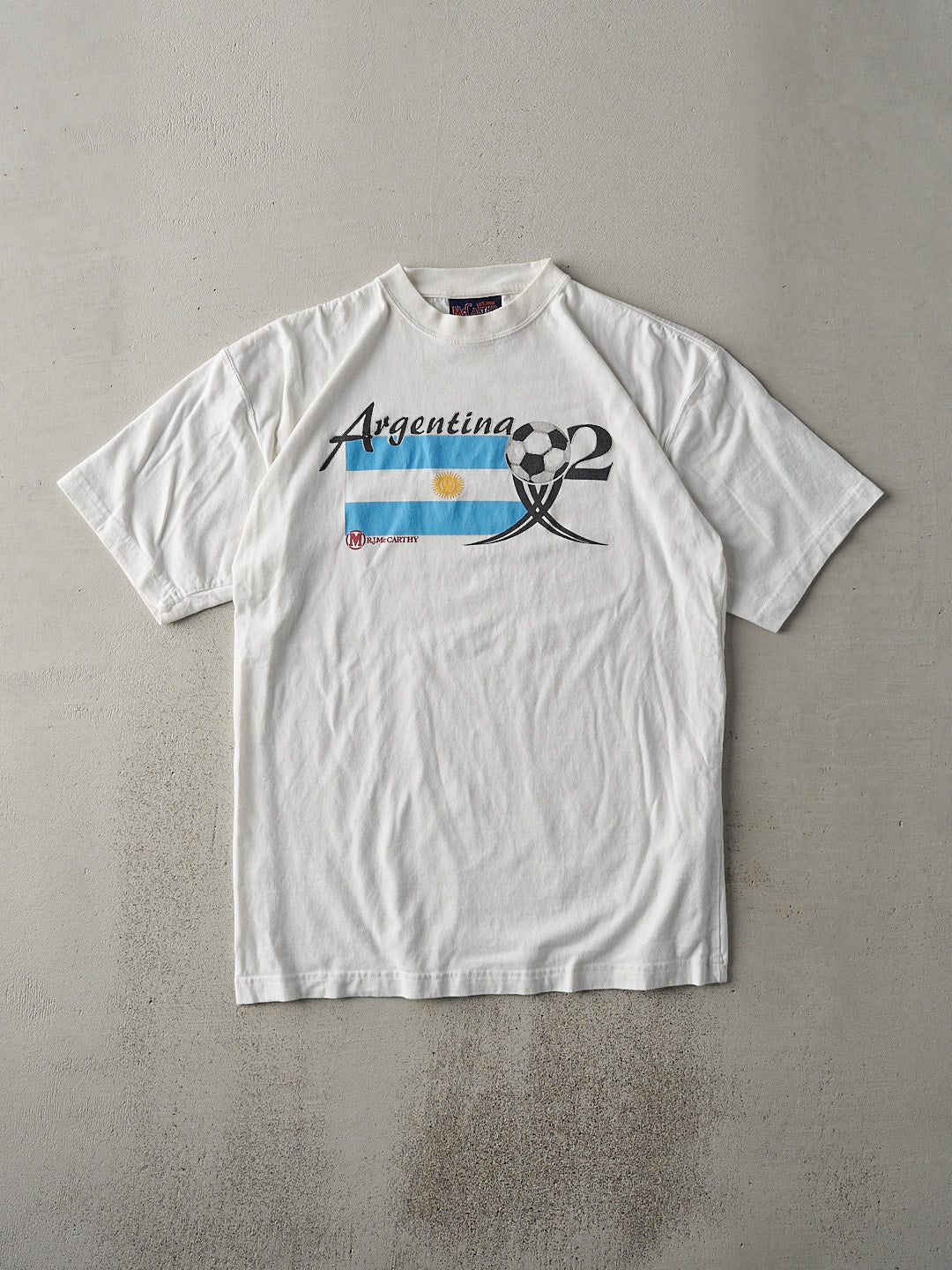 Vintage 02' White RARE Argentina Soccer Tee (M)