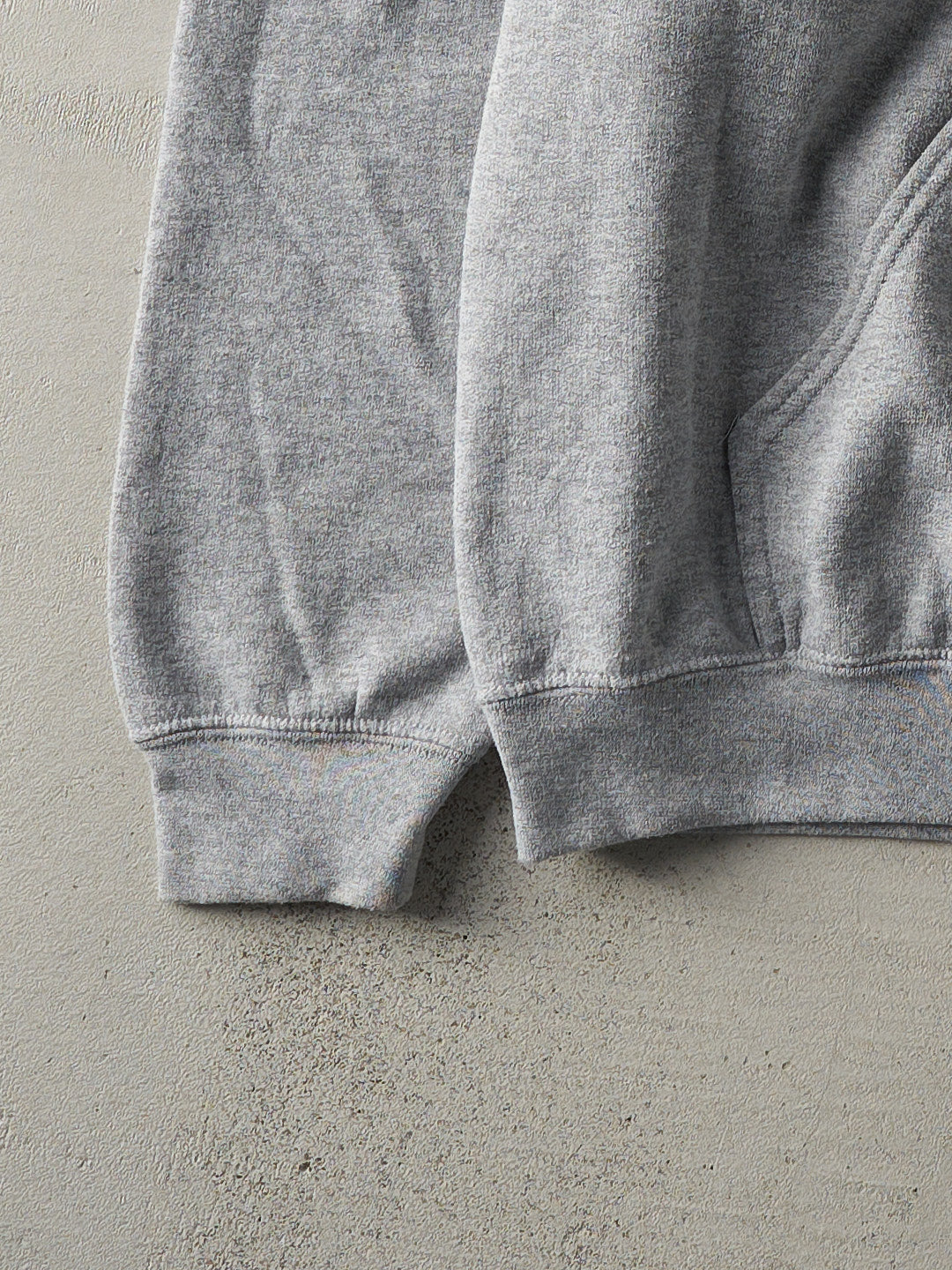 Vintage Y2K Grey Blank Boxy Hoodie (M)