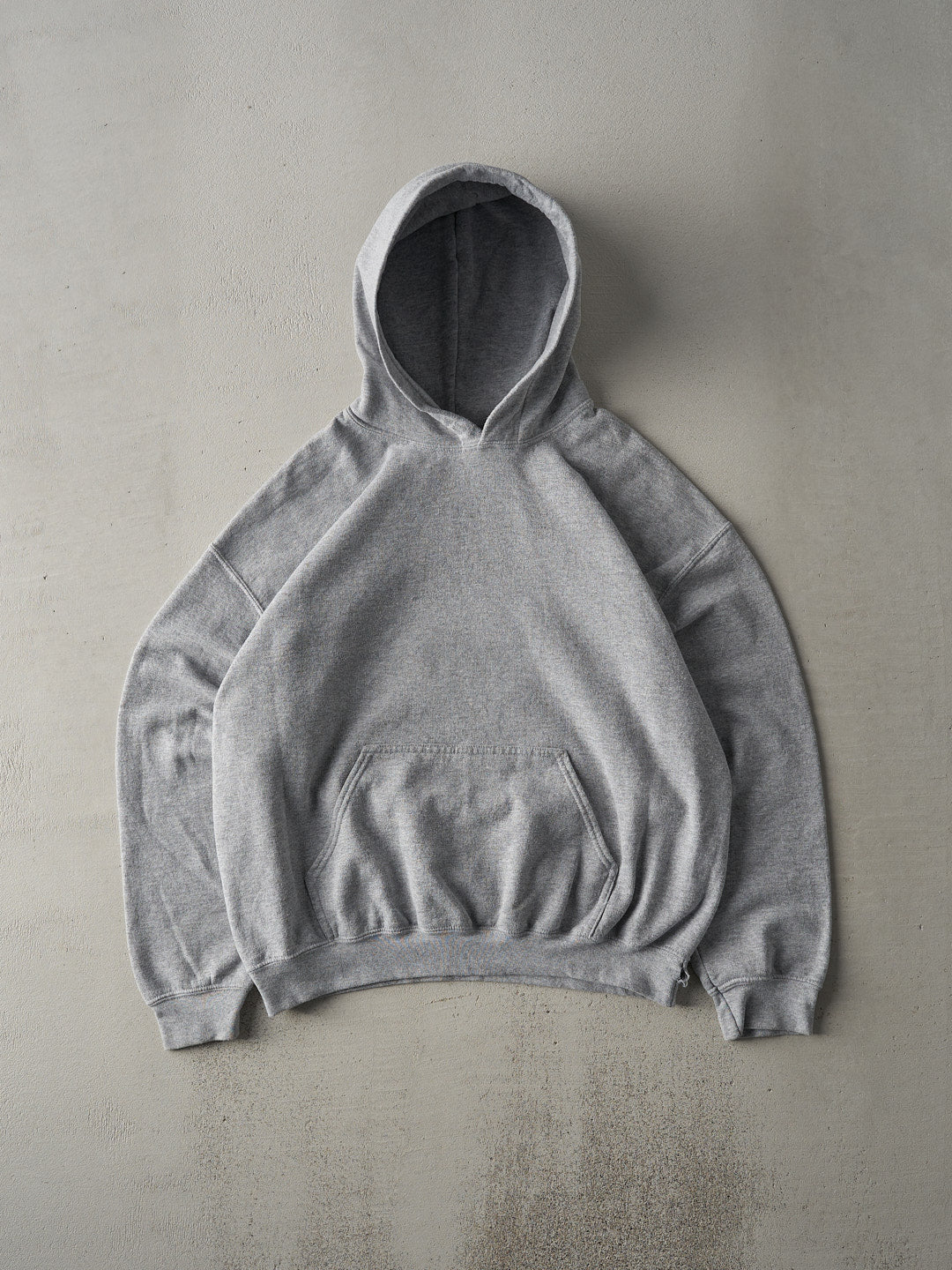 Vintage Y2K Grey Blank Boxy Hoodie (M)