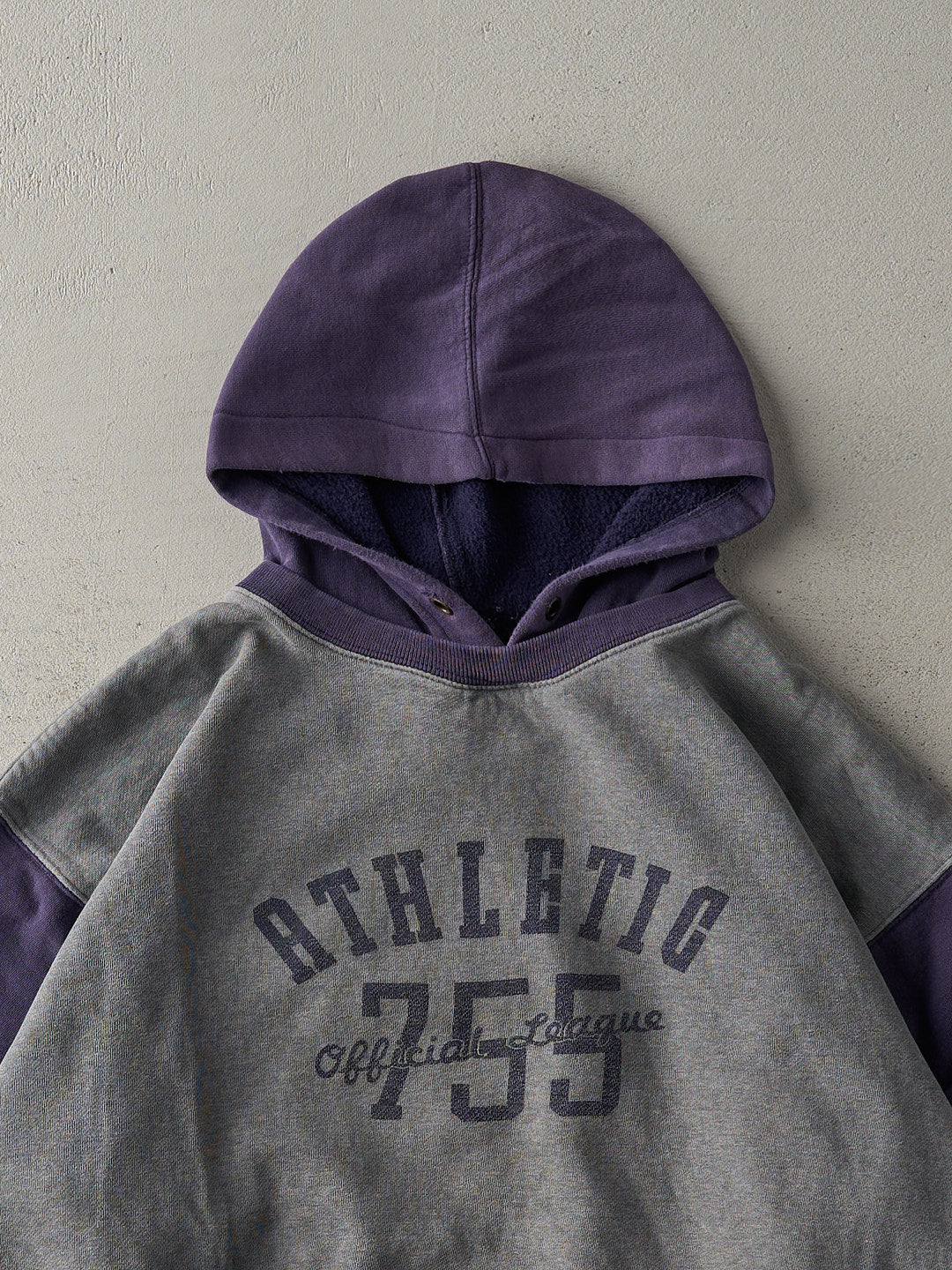 Vintage 90s Grey and Navy RARE Gap Athletic Hoodie (L)