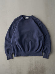 Vintage 90s Navy Blue Blank Crewneck (L)