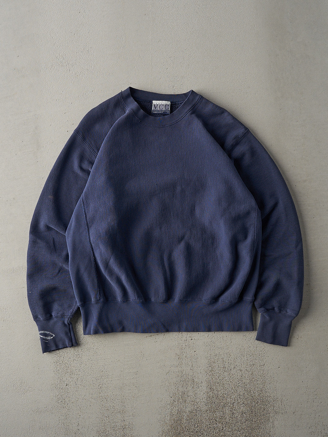 Vintage 90s Navy Blue Blank Crewneck (L)