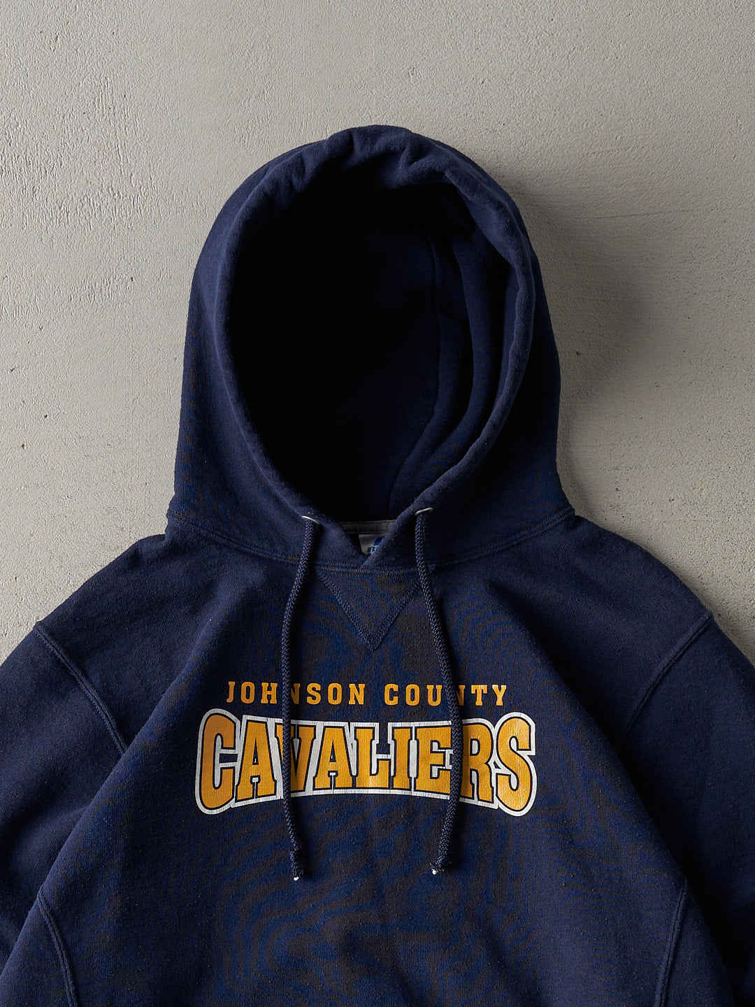 Vintage 90s Navy Johnson County Cavaliers Russell Athletics Hoodie (M)