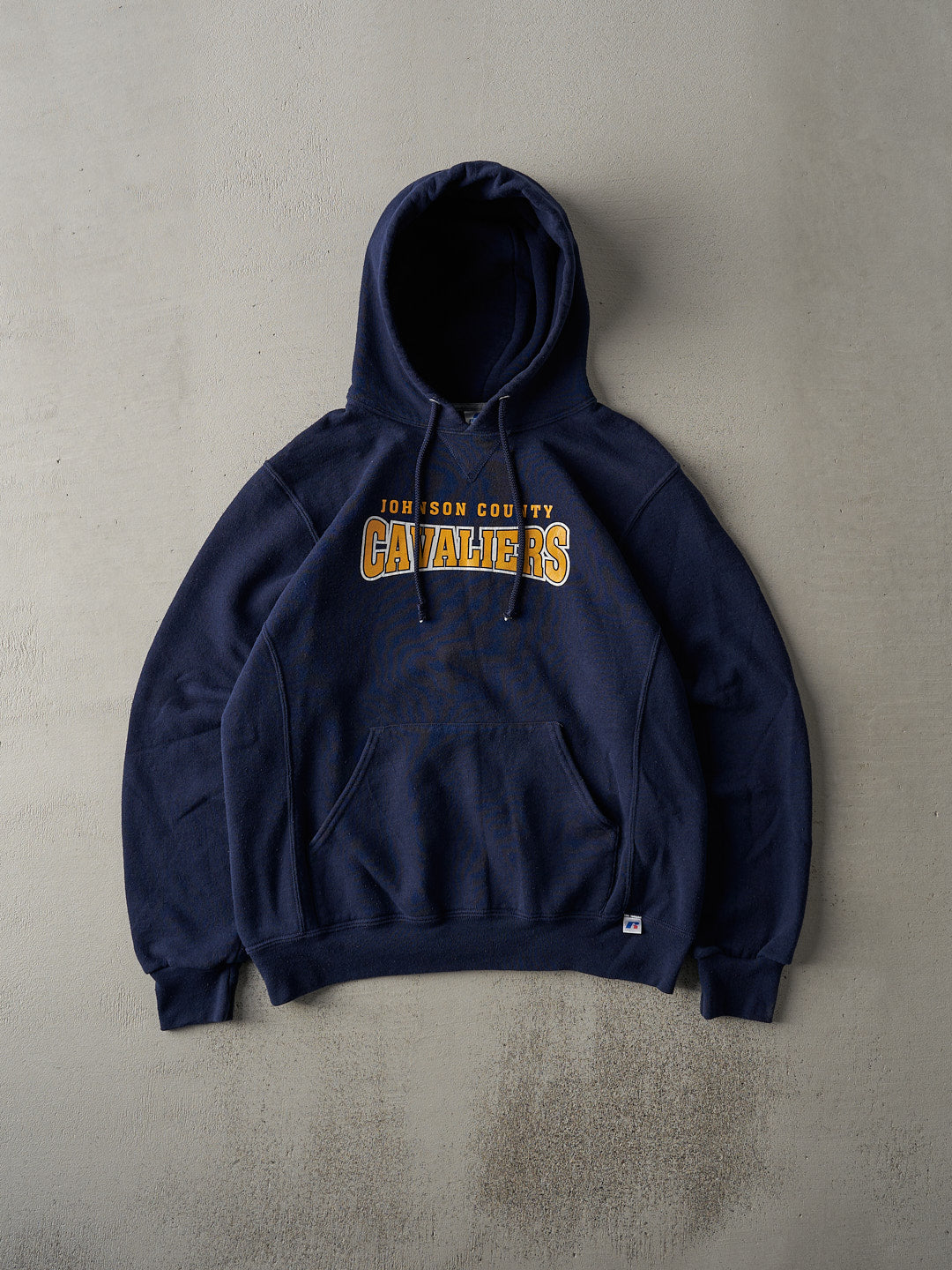 Vintage 90s Navy Johnson County Cavaliers Russell Athletics Hoodie (M)