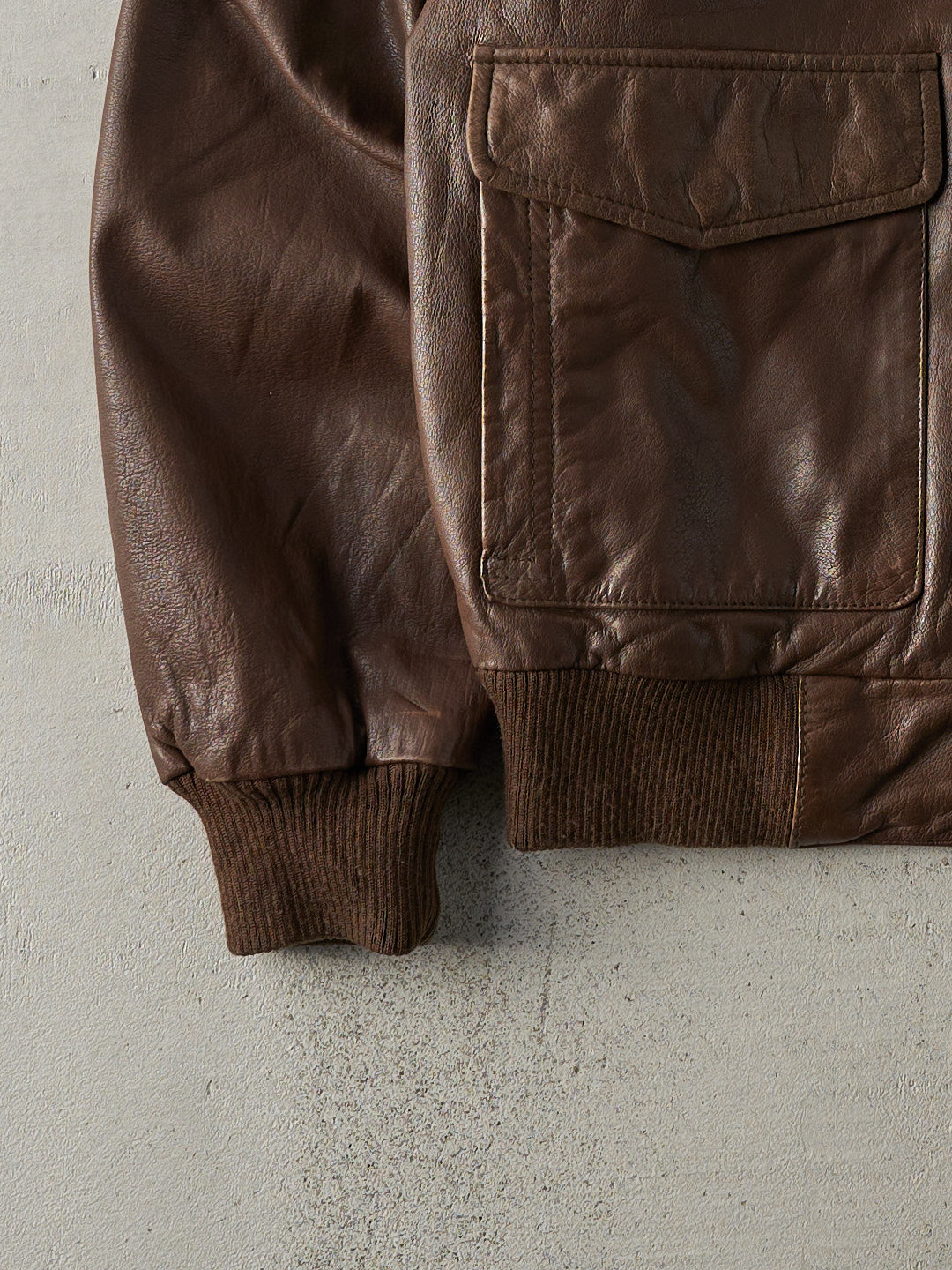 Vintage 80s Brown Reed Sportswear Leather Jacket (M)