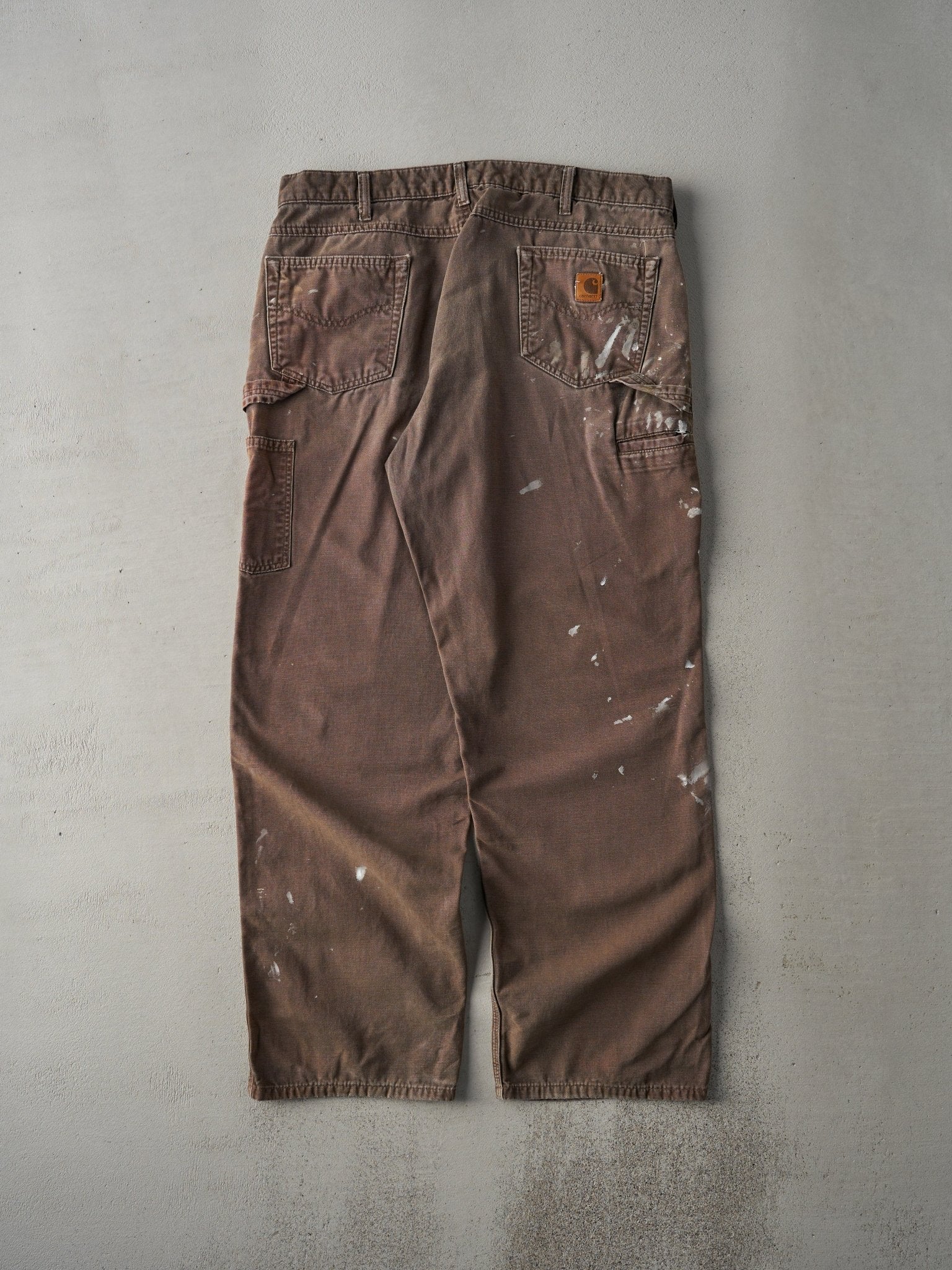 Vintage Y2K Chocolate Brown Carhartt Loose Fit Carpenter Pants (37x30.5)
