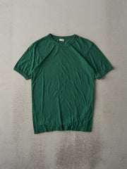 Vintage 80s Forest Green Blank Ringer Tee (S)