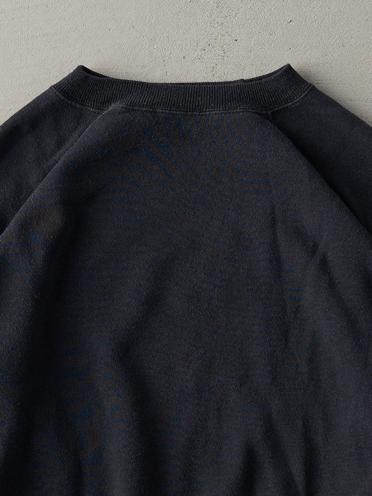 Vintage 80s Black Hanes Blank Boxy Crewneck (M)