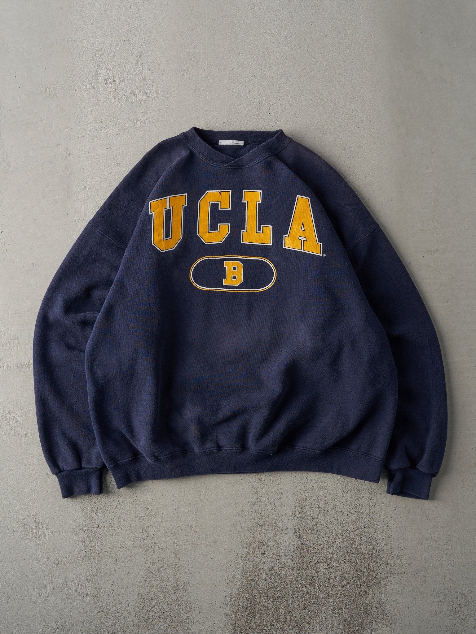 Vintage 90s Navy Blue UCLA Boxy Crewneck (L)