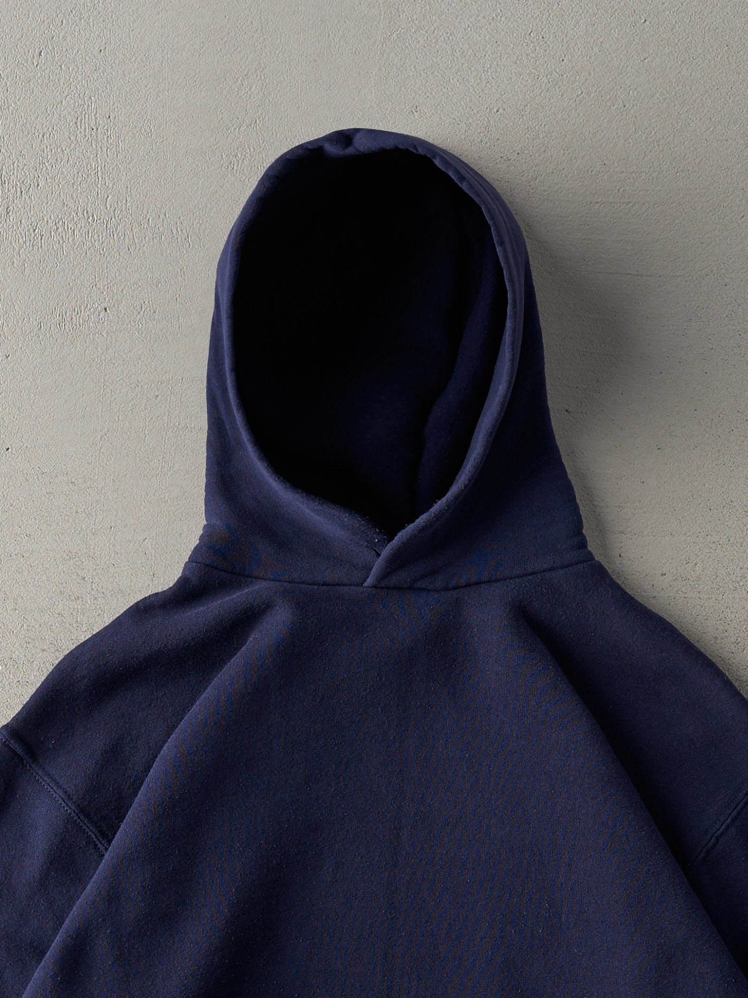 Vintage 90s Navy Blue Blank Russell Athletics Hoodie (M)
