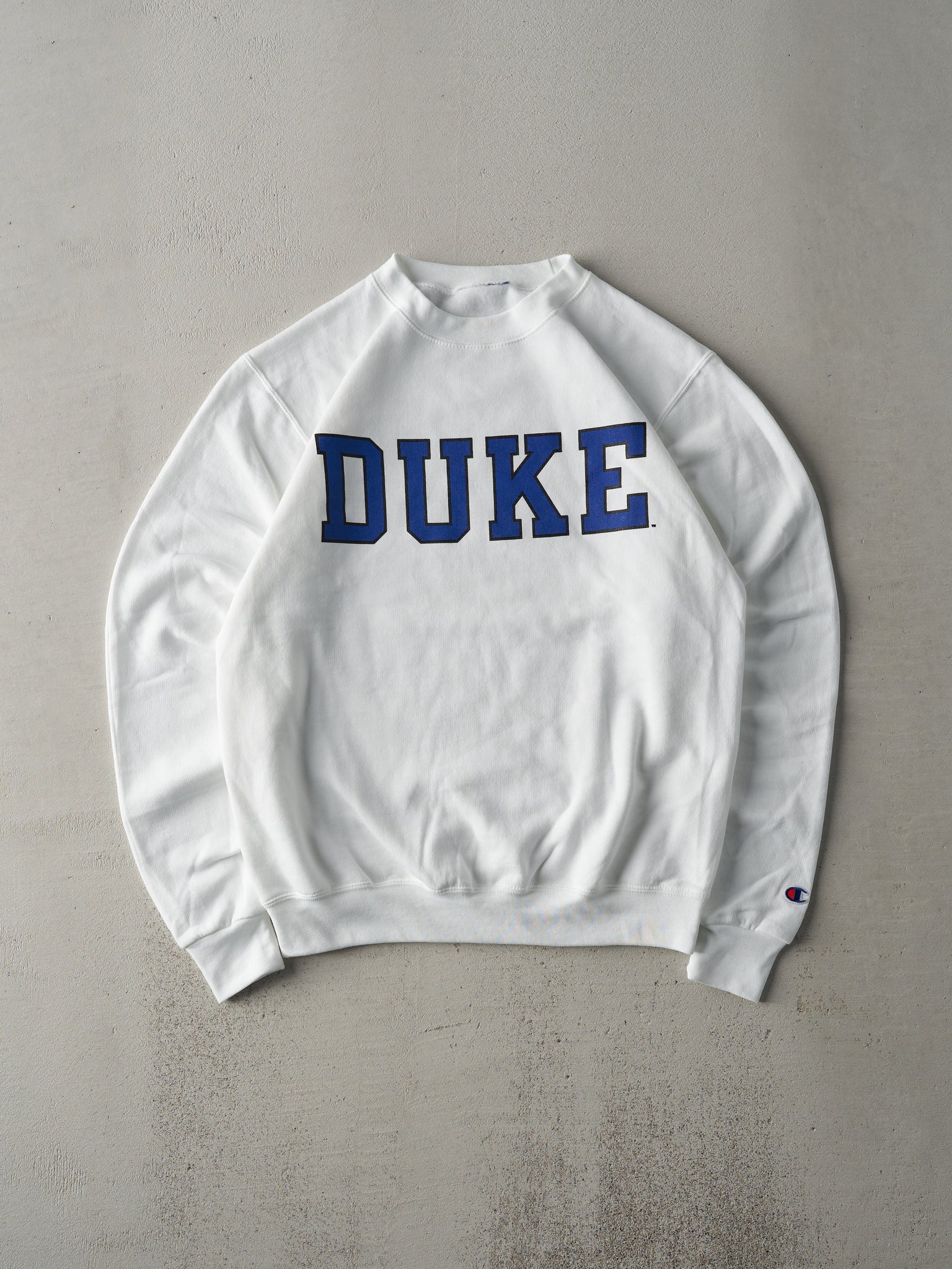 Vintage Y2K White Champion Duke Crewneck (M)