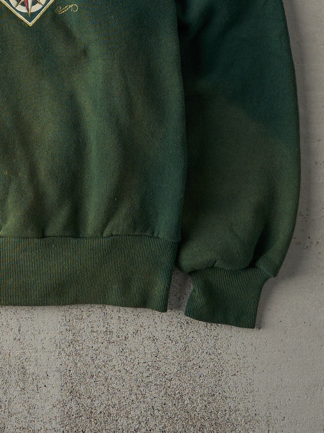 Vintage 90s Forest Green Clearwater Beach Crewneck (M)