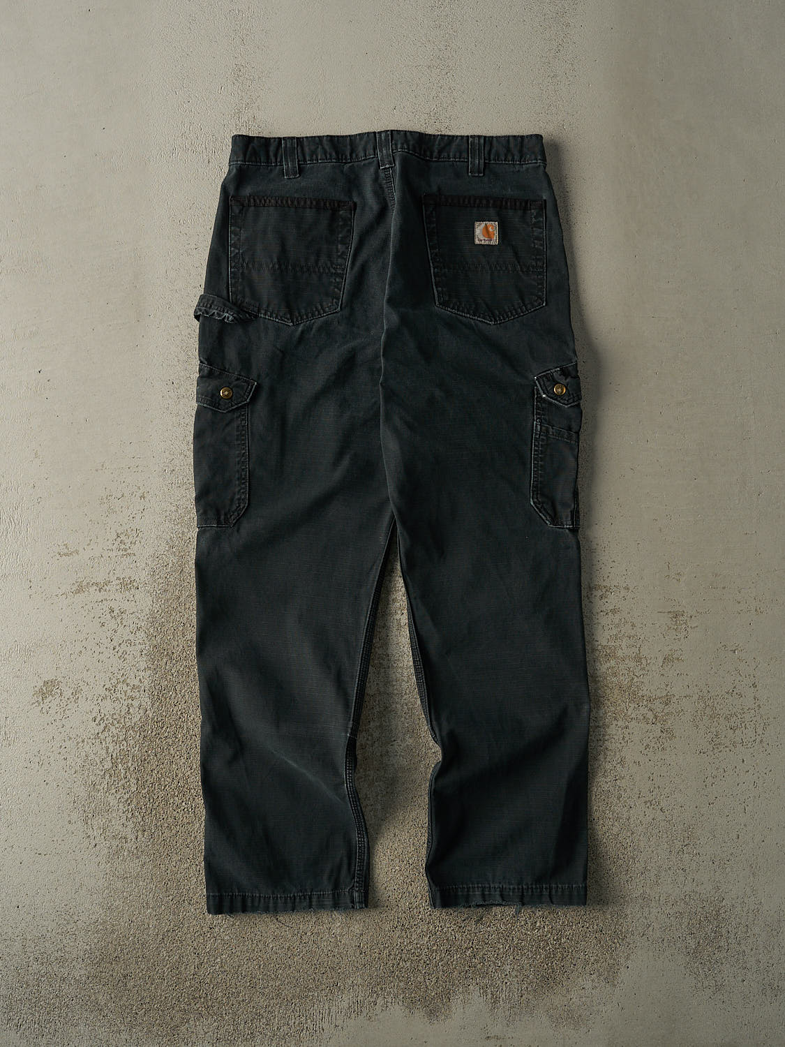 Vintage Y2K Faded Black Carhartt Double Knee Utility Pants (35.5x31.5)