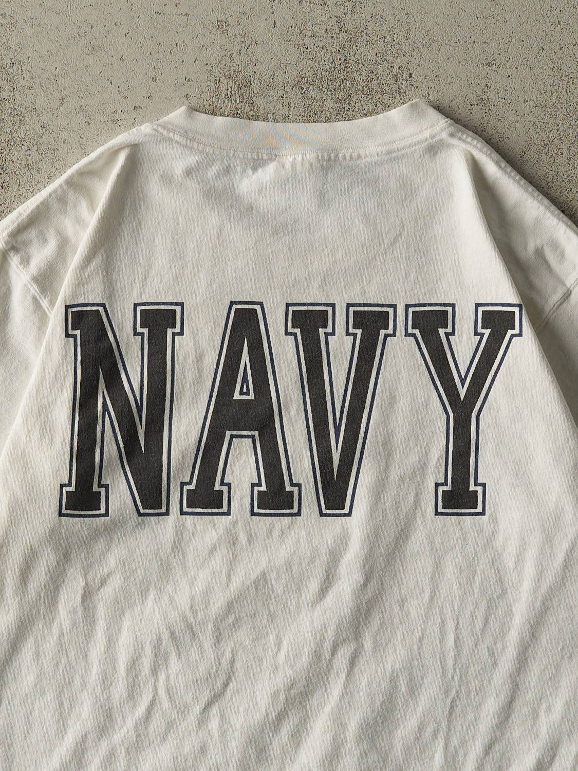 Vintage 90s White United States Navy Tee (M/L)