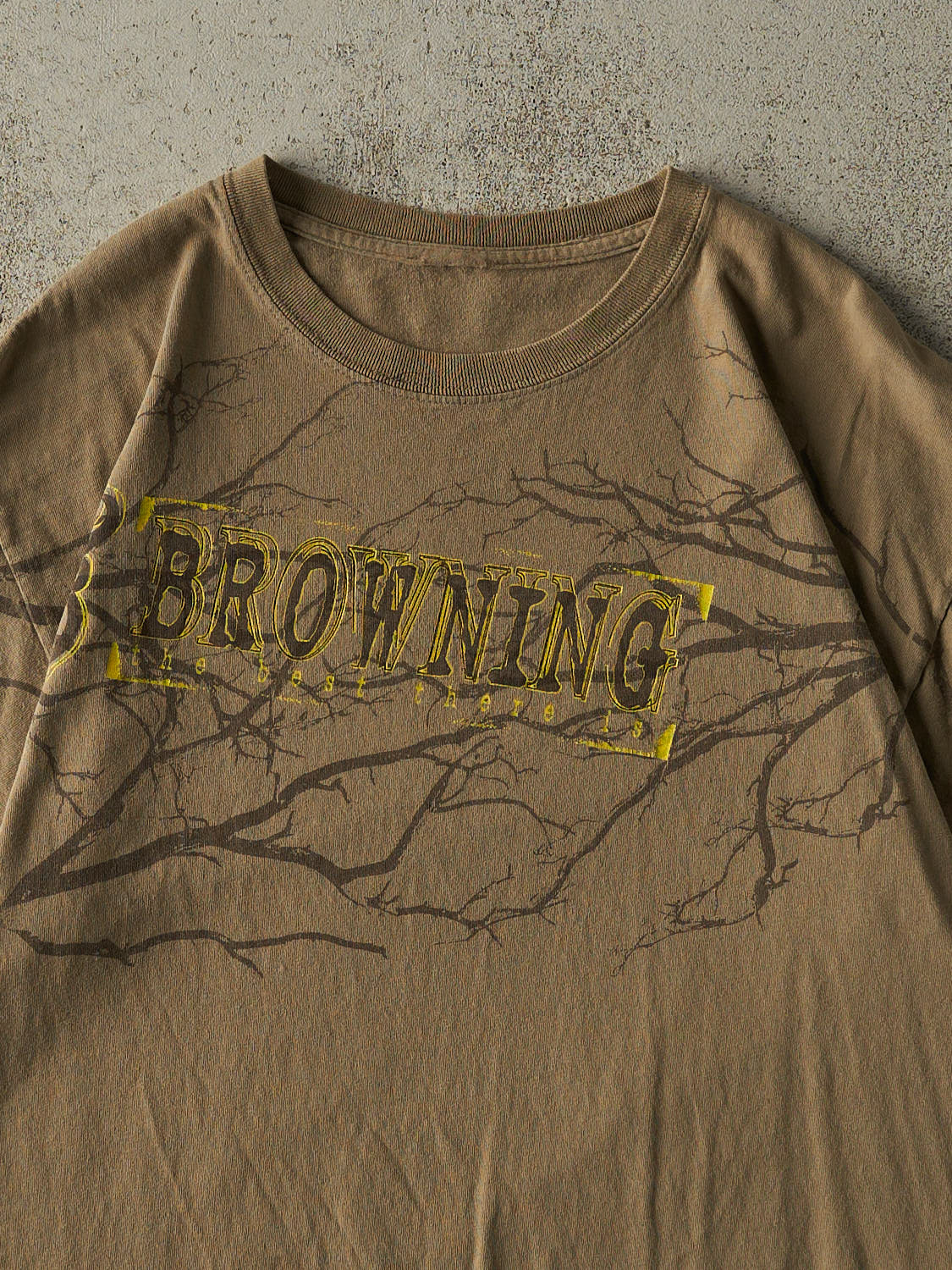 Vintage Y2K Beige Browning Logo Tee (L)