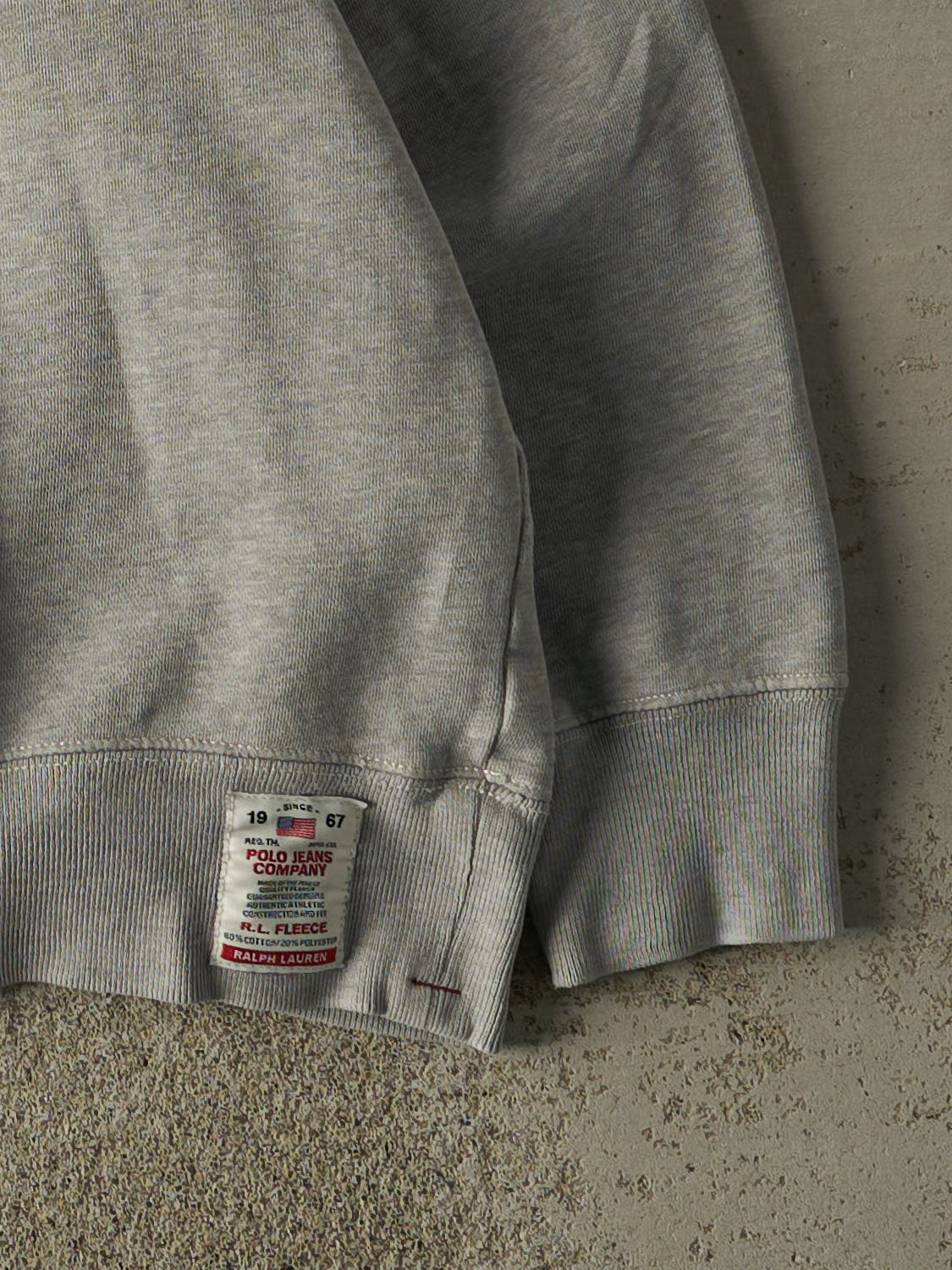Vintage Y2K Grey Polo Jeans Co Embroidered Crewneck (M)