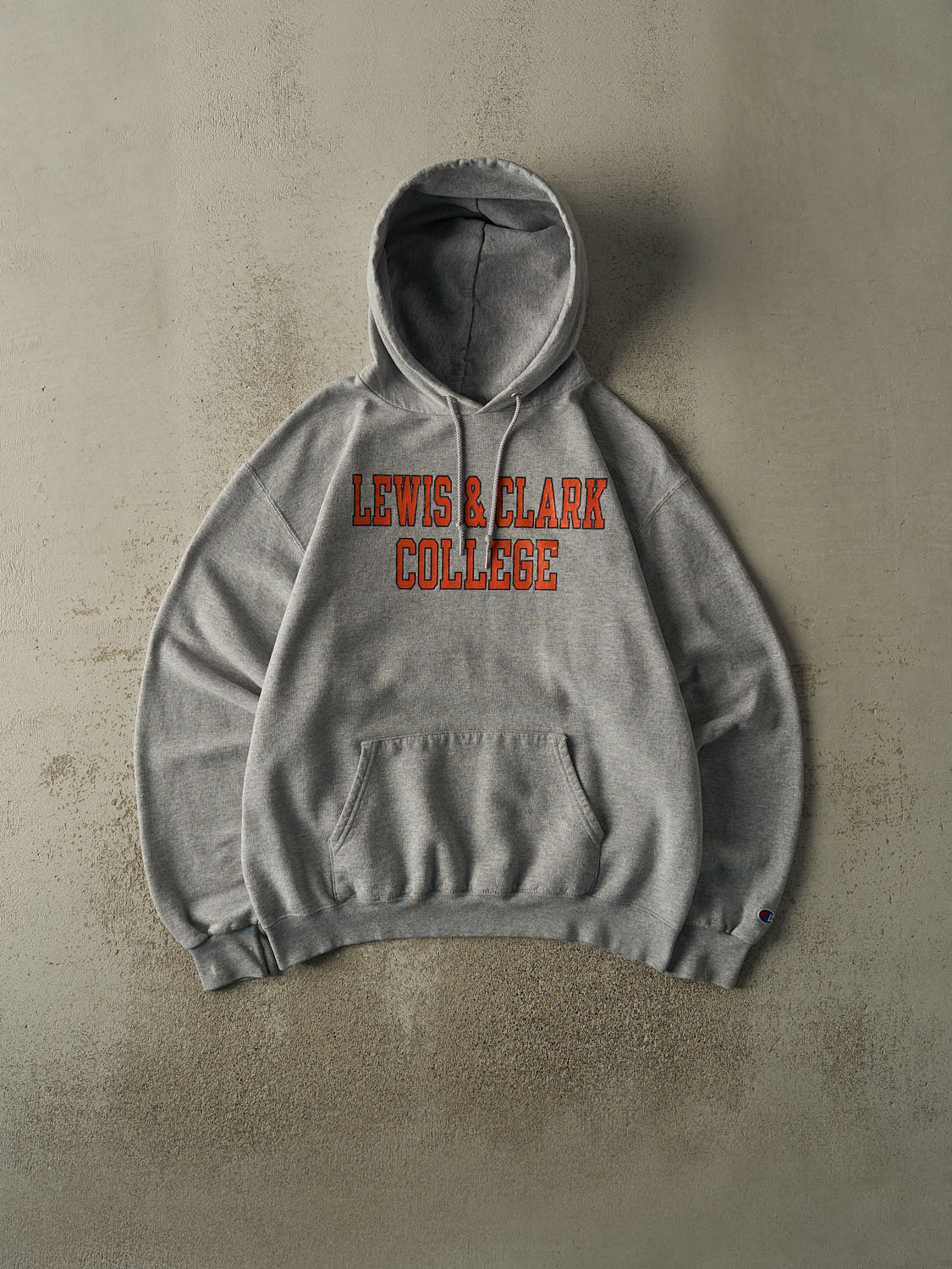 Vintage 90s Grey Lewis & Clark College Champion Hoodie (M/L)