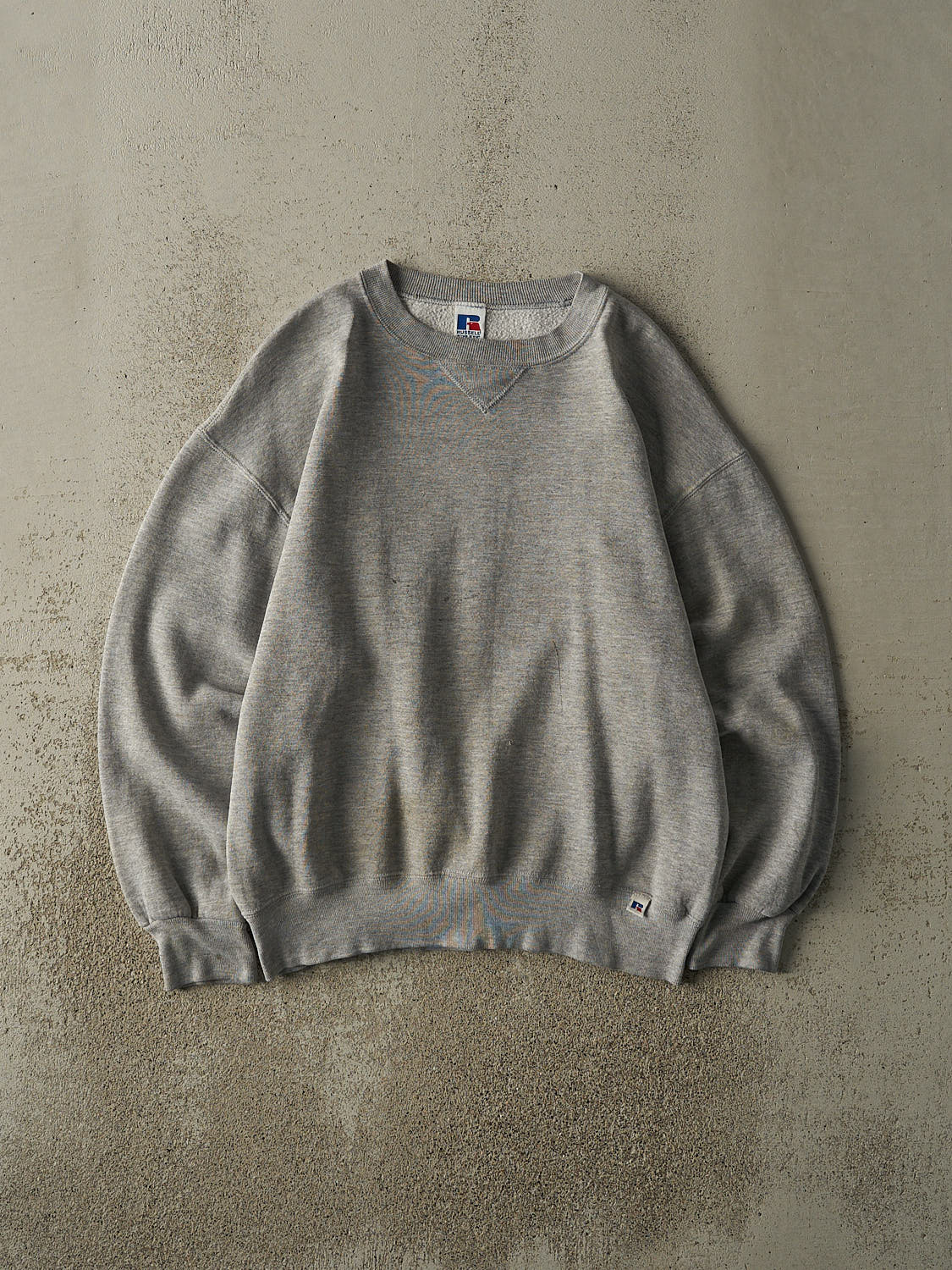 Vintage 90s Grey Russell Athletic Blank Boxy Crewneck (M)