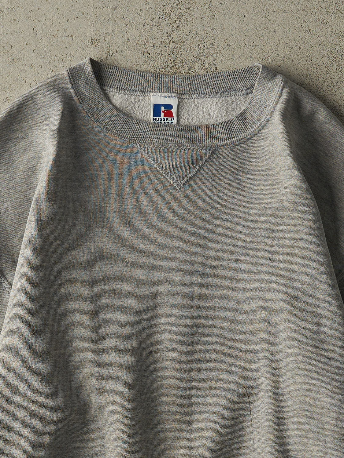 Vintage 90s Grey Russell Athletic Blank Boxy Crewneck (M)