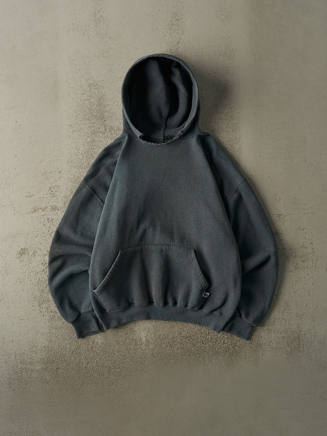 Vintage 90s Steel Blue Russell Athletic Boxy Hoodie (L)