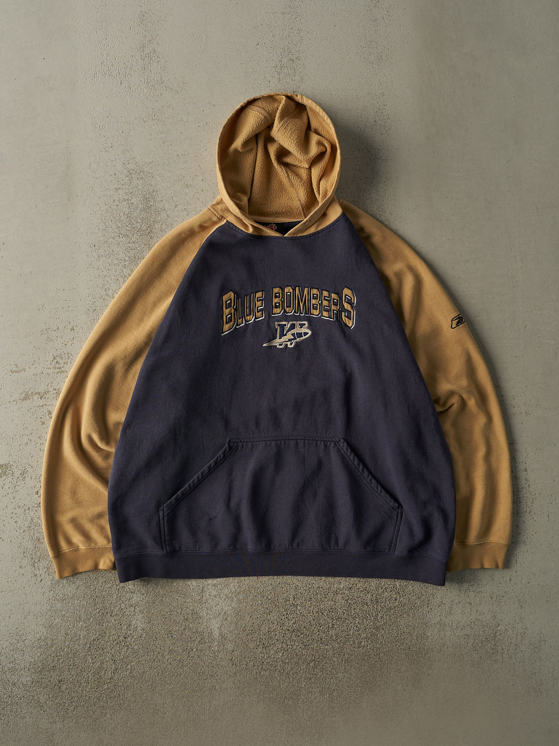 Vintage Y2K Navy Blue & Beige Winnipeg Blue Bombers Hoodie (XXL)