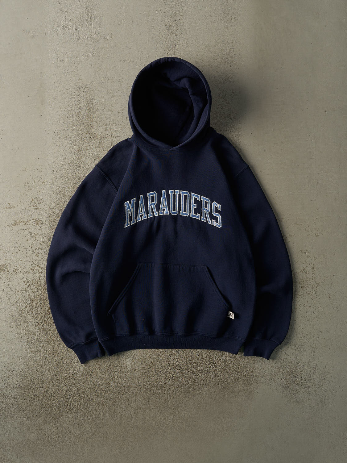 Vintage Y2K Navy Blue Marauders Embroidered Russell Athletic Hoodie (S/M)