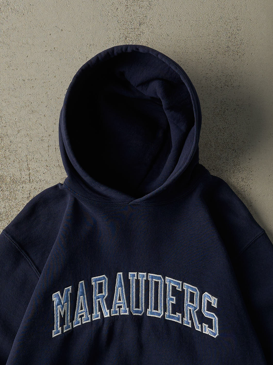 Vintage Y2K Navy Blue Marauders Embroidered Russell Athletic Hoodie (S/M)