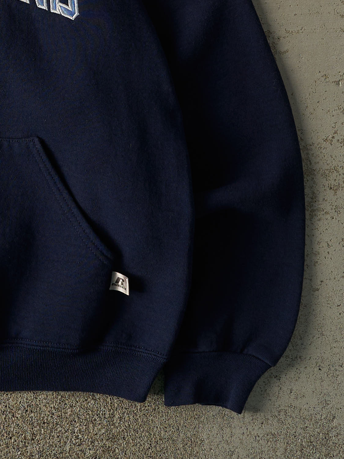 Vintage Y2K Navy Blue Marauders Embroidered Russell Athletic Hoodie (S/M)