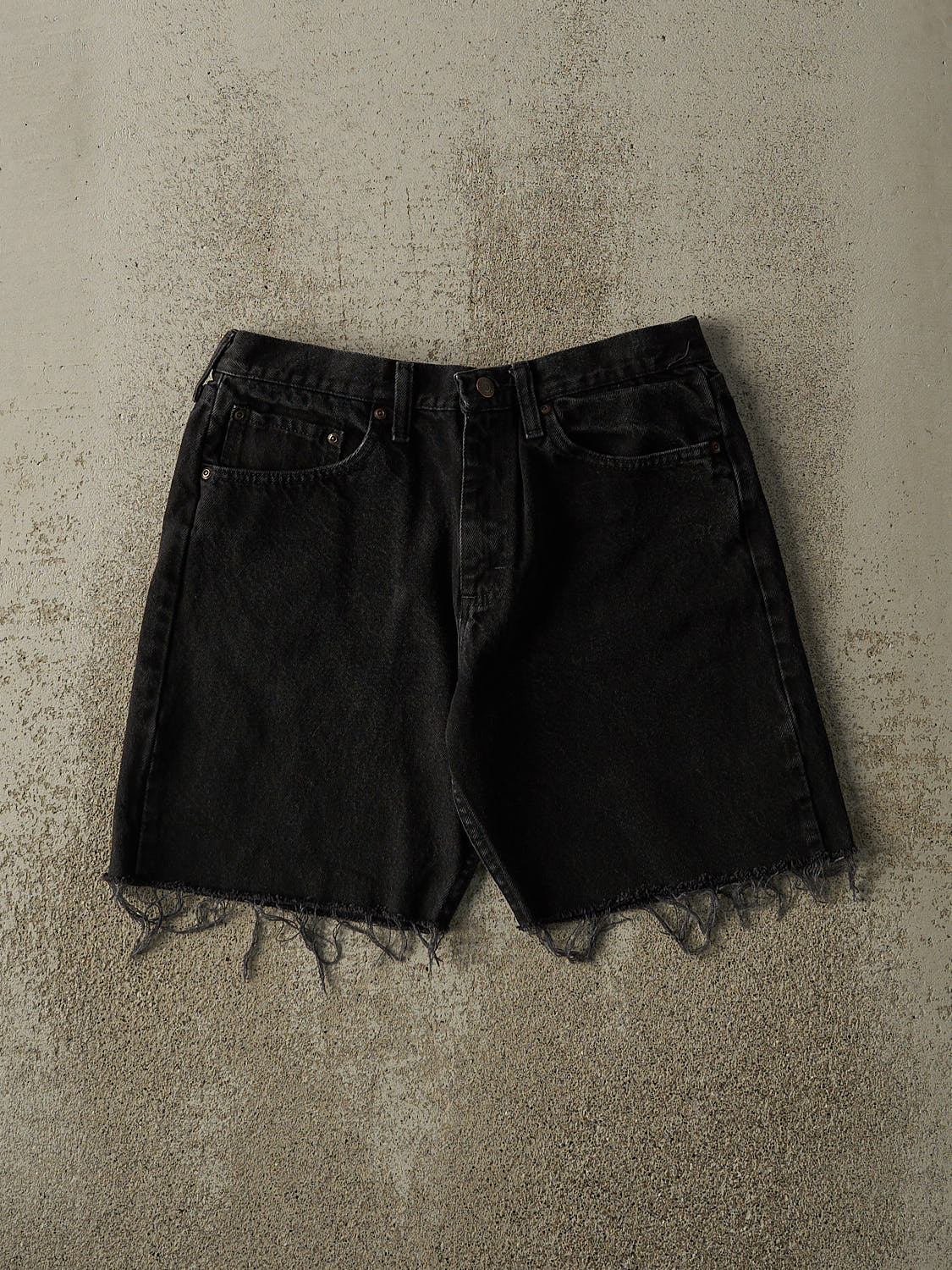 Vintage 90s Black Wrangler Cut Off Denim Shorts (31x8)