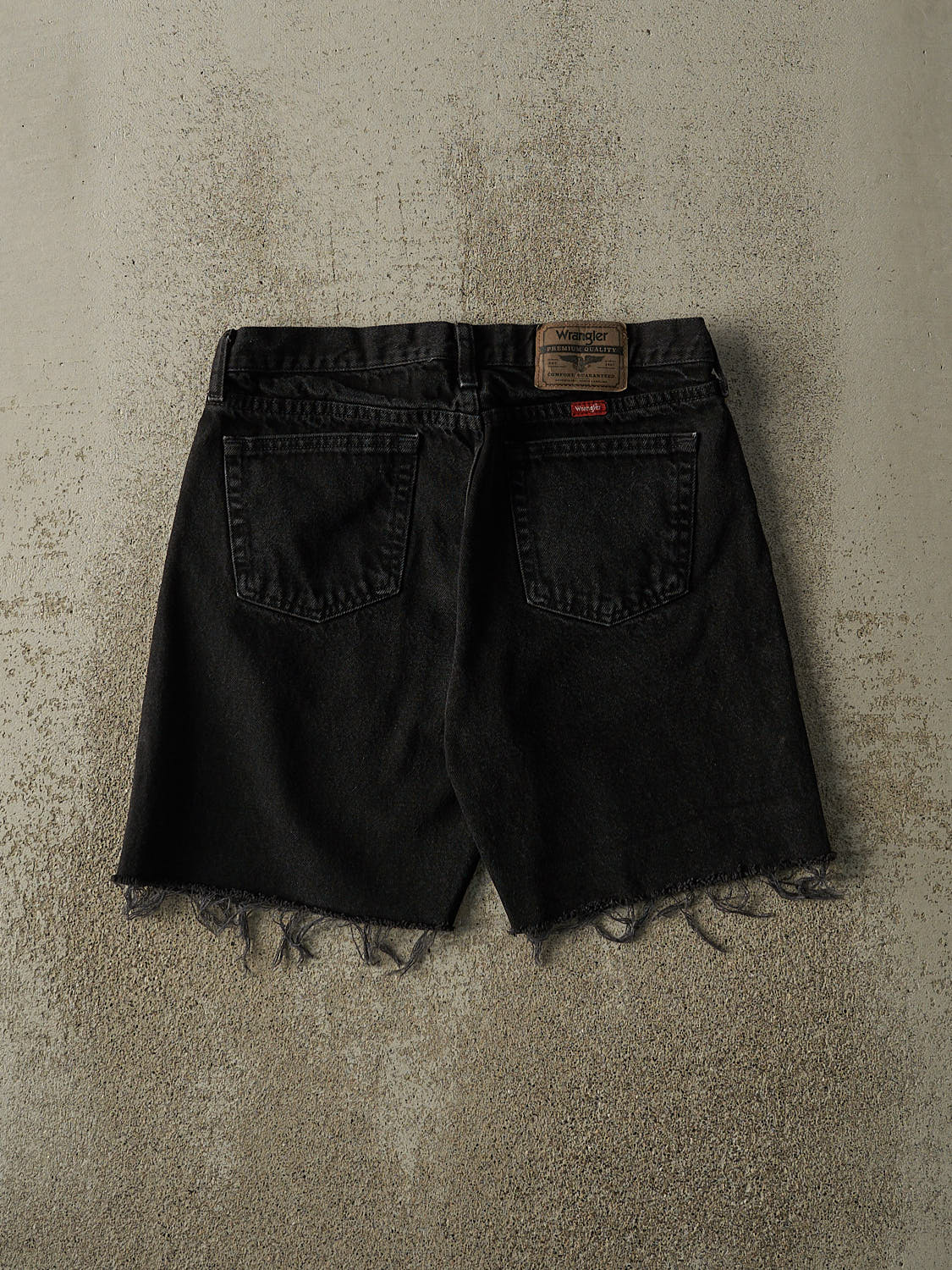 Vintage 90s Black Wrangler Cut Off Denim Shorts (31x8)