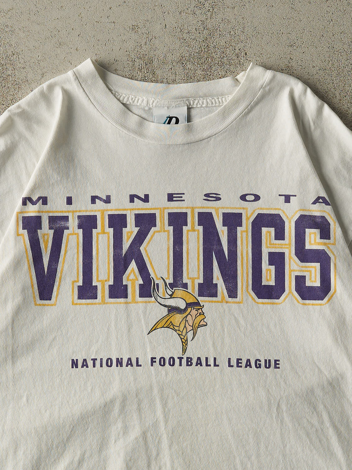 Vintage 90s White Minnesota Vikings Tee (L/XL)