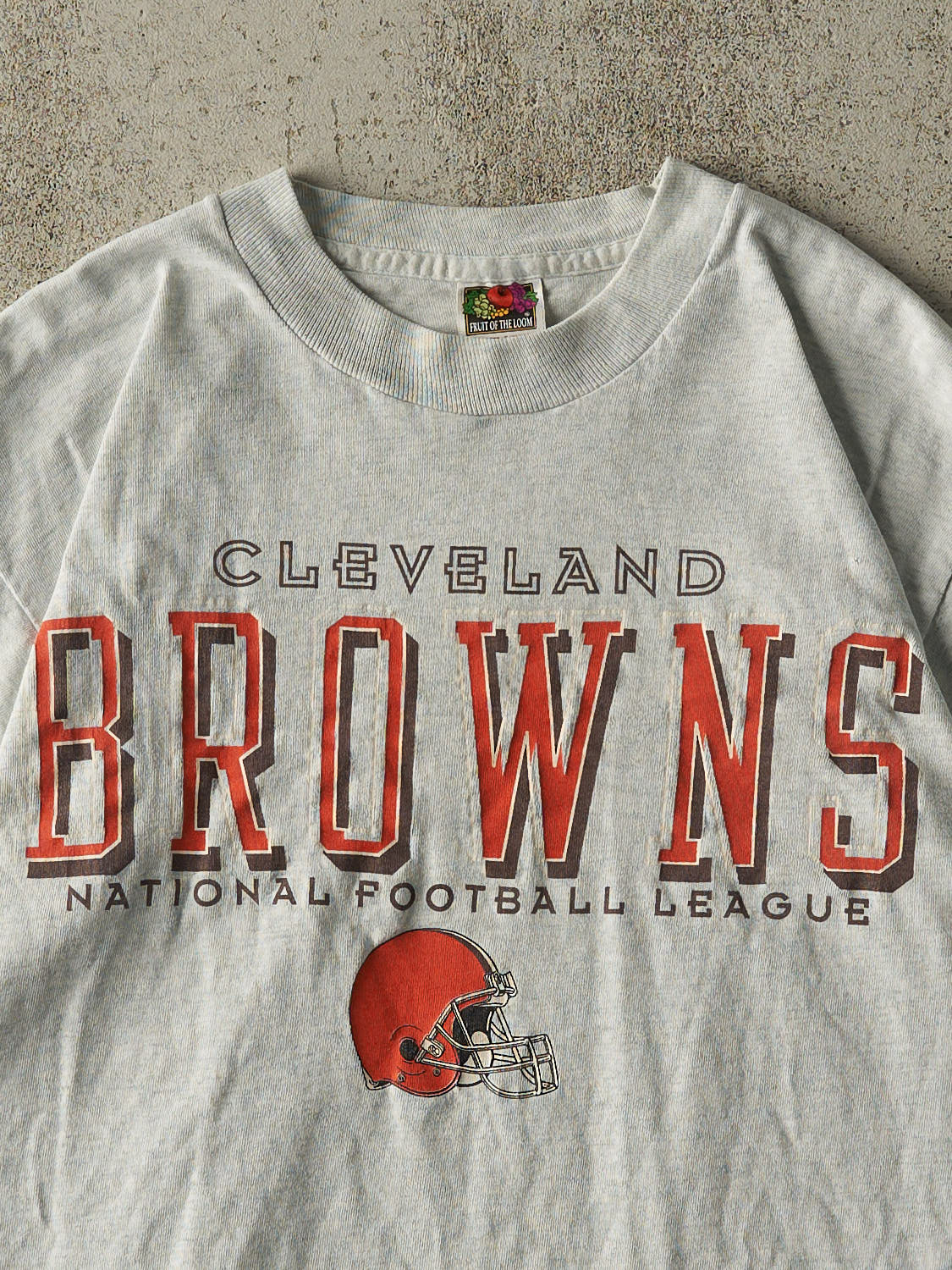 Vintage 90s Heather Grey Cleveland Browns Single Stitch Tee (S/M)