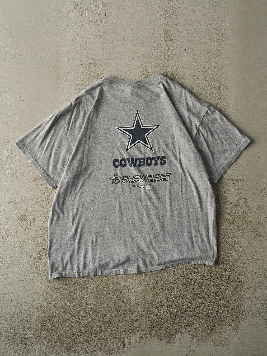 Vintage Y2K Grey Dallas Cowboys x Budweiser Tee (L/XL)