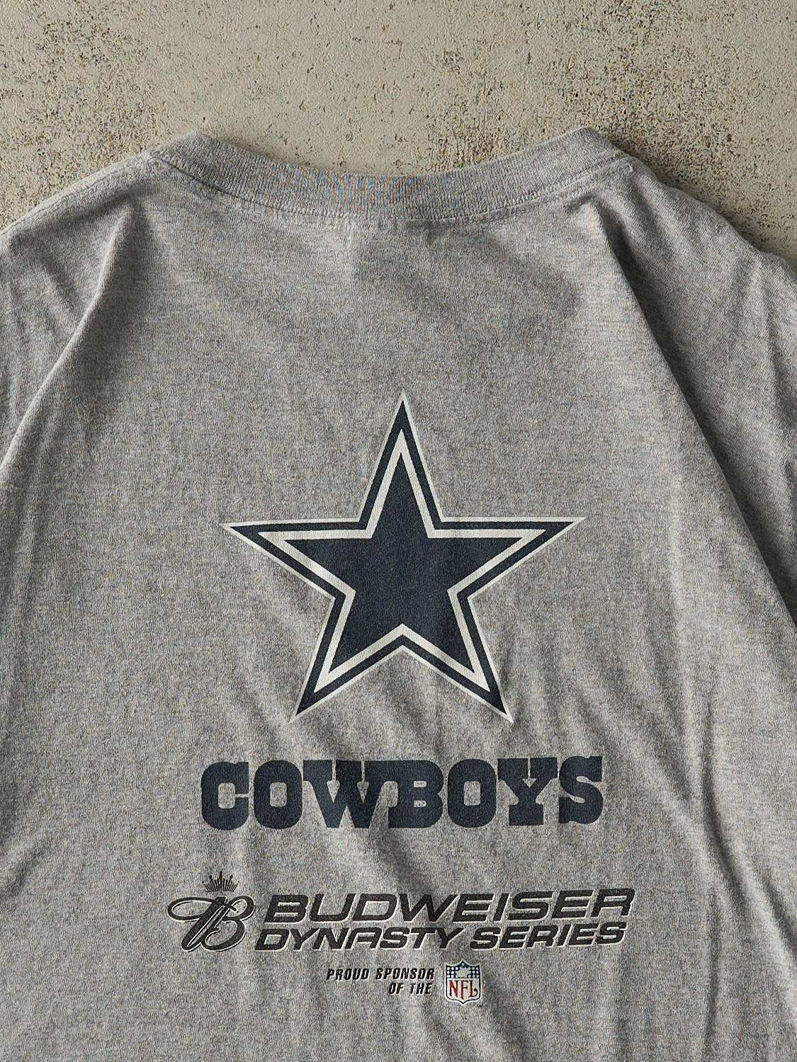 Vintage Y2K Grey Dallas Cowboys x Budweiser Tee (L/XL)