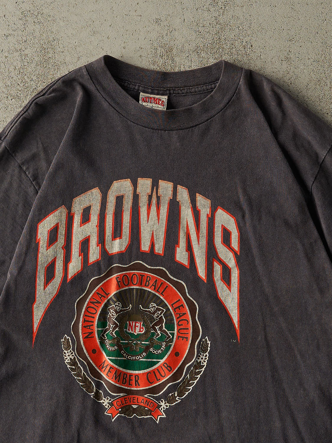 Vintage 90s Faded Black Cleveland Browns Single Stitch Tee (L/XL)