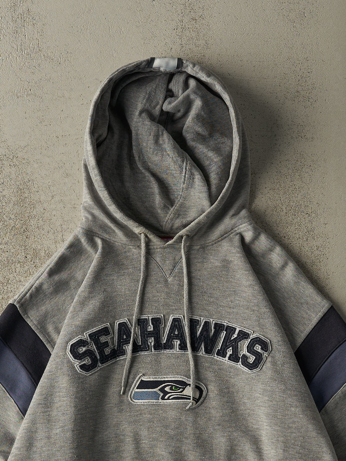 Vintage Y2K Grey Seattle Seahawks Embroidered Hoodie (XL)