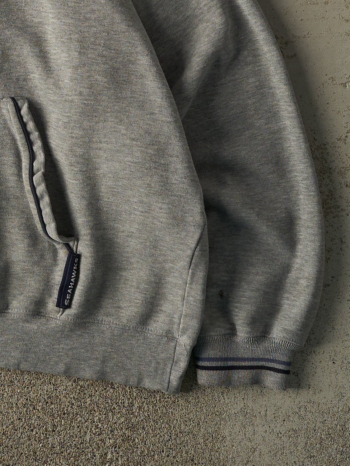 Vintage Y2K Grey Seattle Seahawks Embroidered Hoodie (XL)