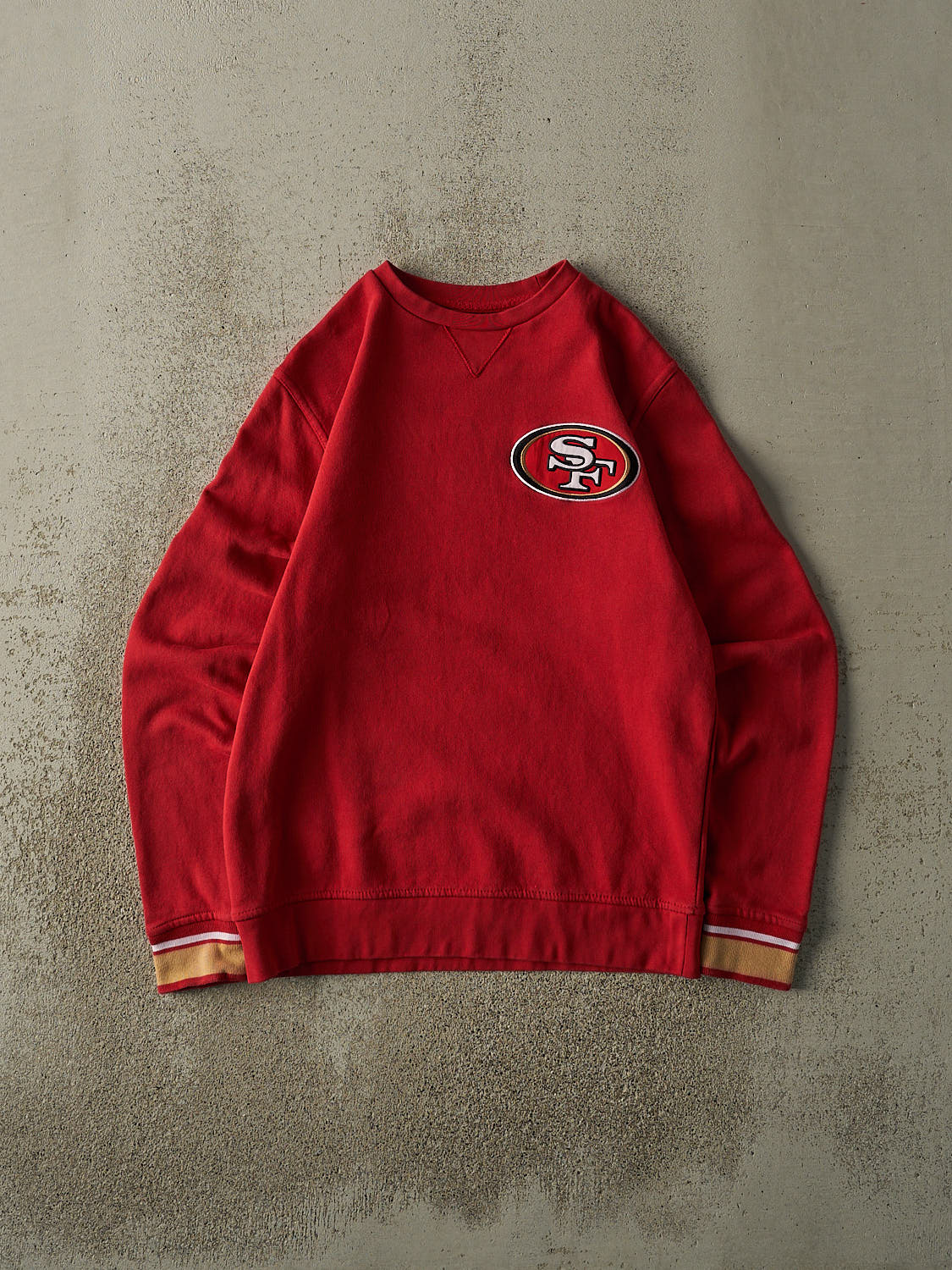 Vintage Y2K Red San Francisco 49ers Embroidered Crewneck (S)
