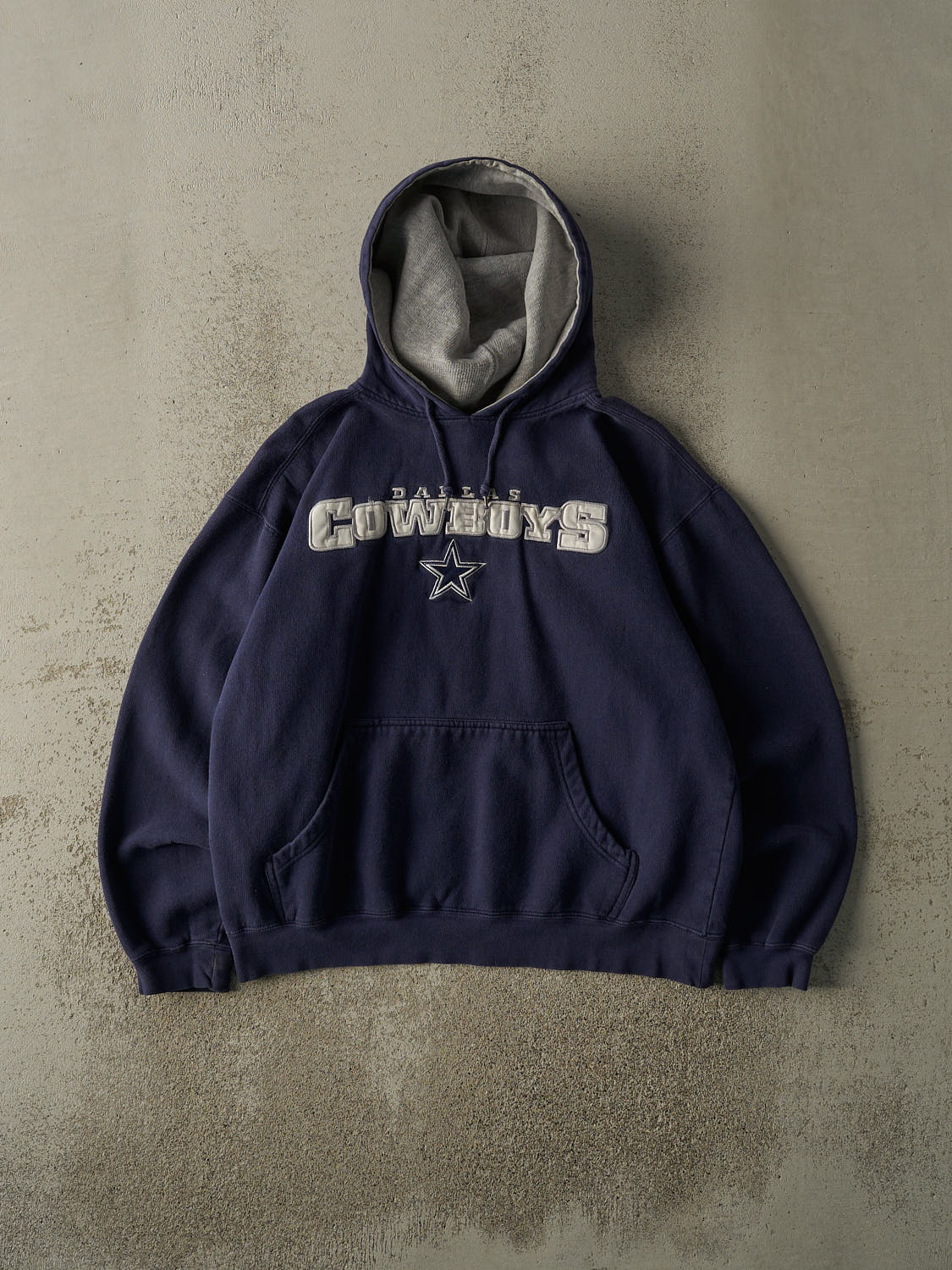 Vintage 90s Navy Blue Dallas Cowboys Embroidered Hoodie (S/M)