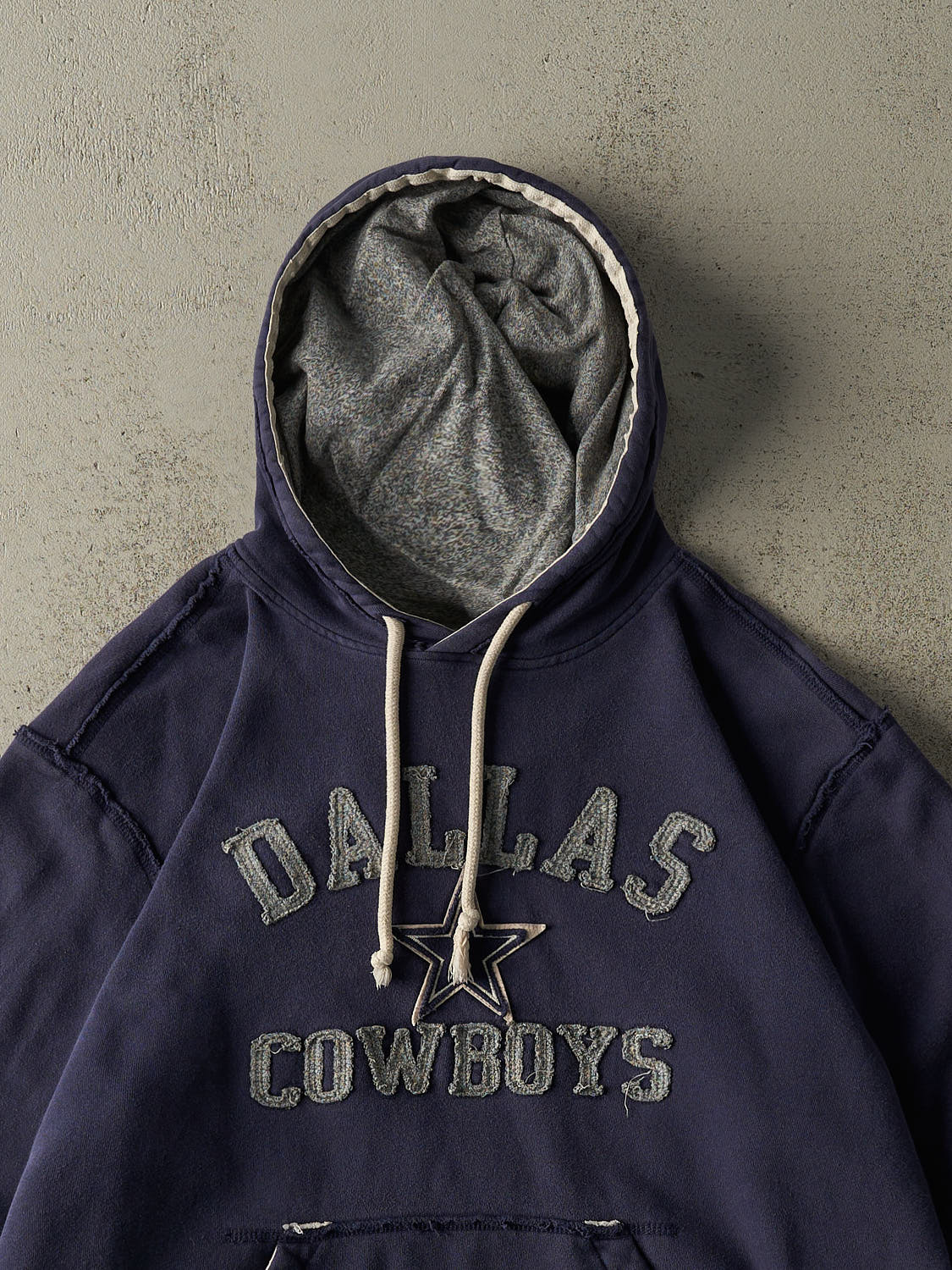 Vintage Y2K Navy Blue Dallas Cowboys Embroidered Hoodie (L/XL)