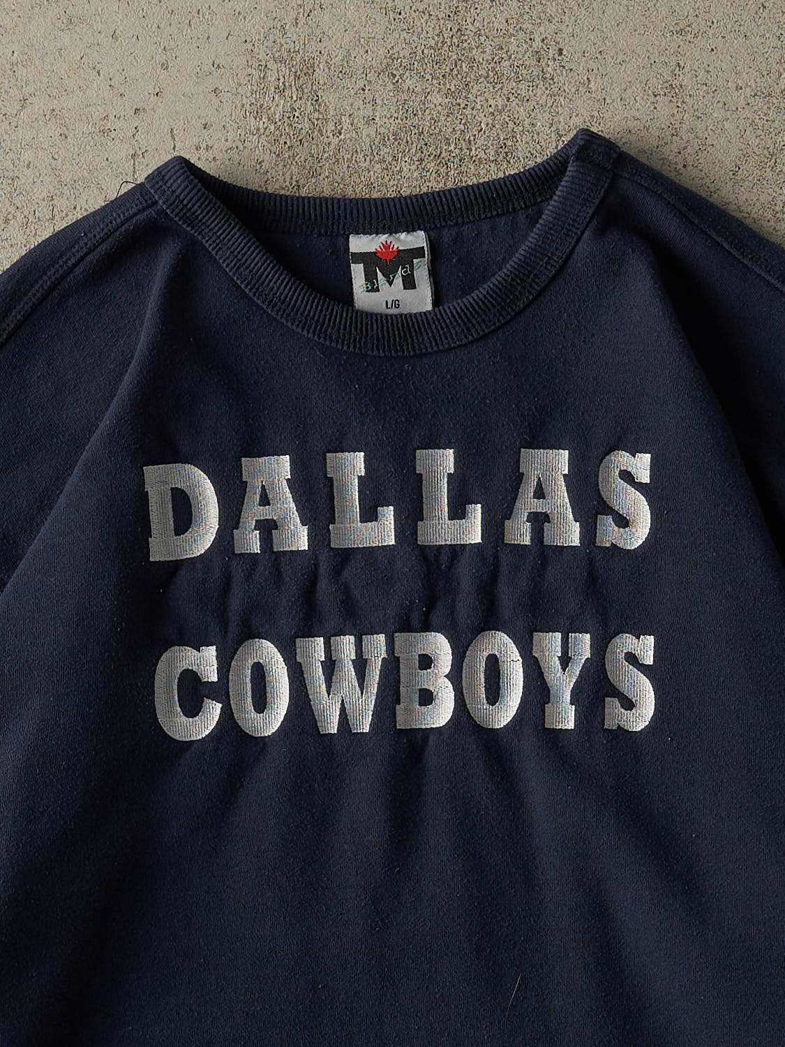 Vintage 90s Navy Blue Dallas Cowboys Embroidered Crewneck (M/L)