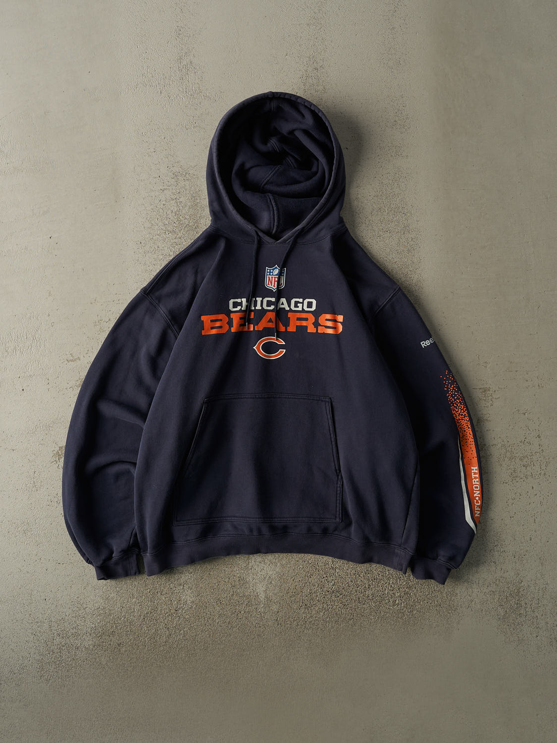 Vintage Y2K Navy Blue Chicago Bears Hoodie (XL/XXL)