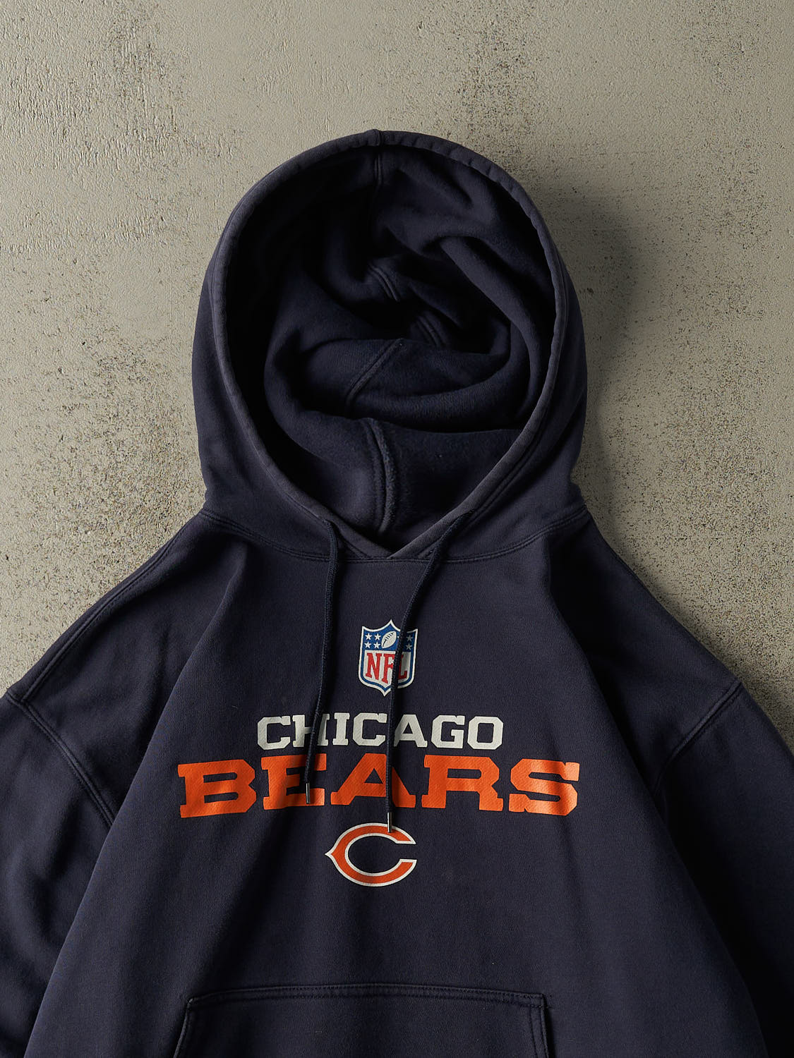 Vintage Y2K Navy Blue Chicago Bears Hoodie (XL/XXL)