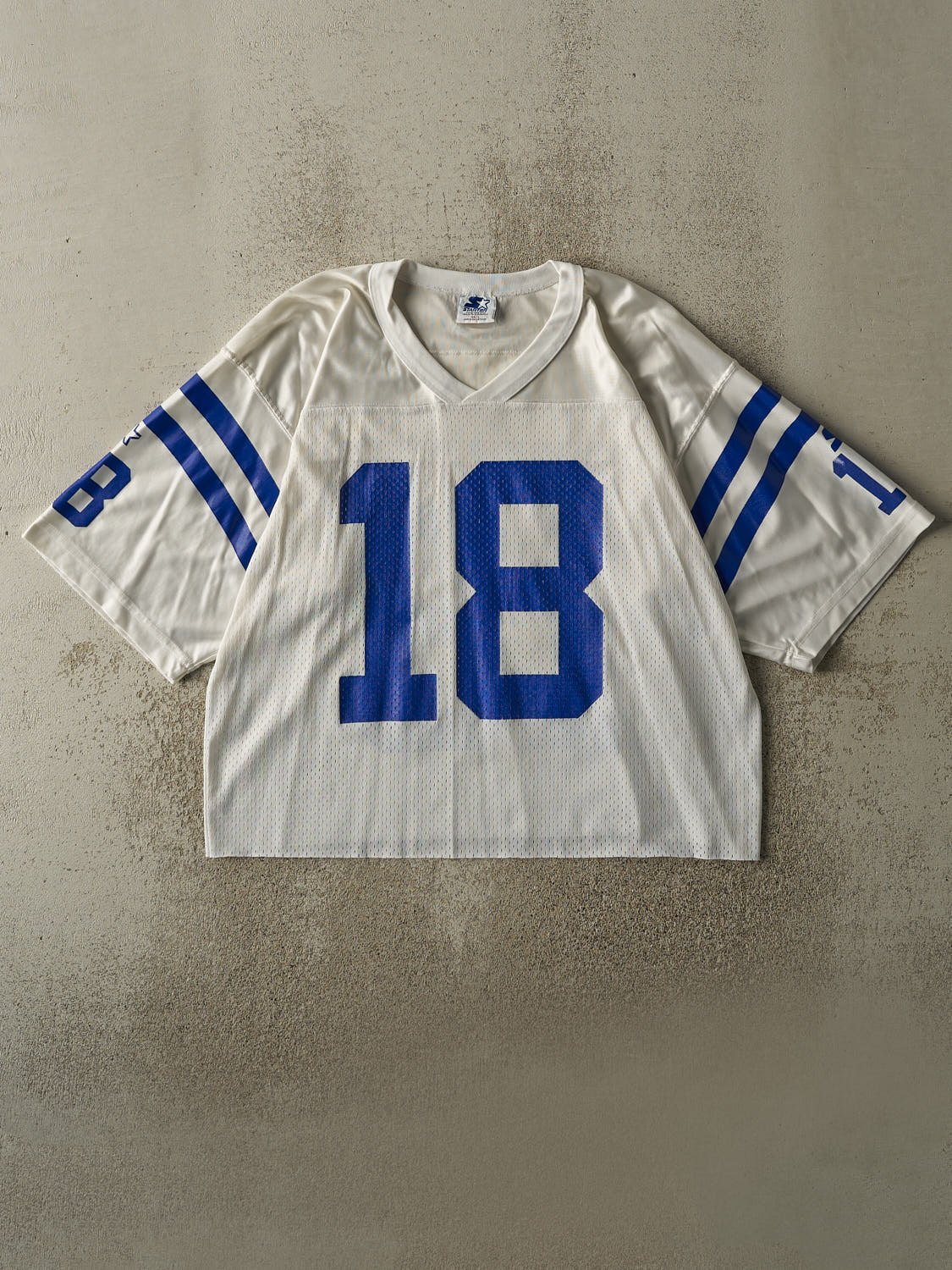 Vintage 90s White Indianapolis Colts Peyton Manning #18 Cropped Jersey (M)