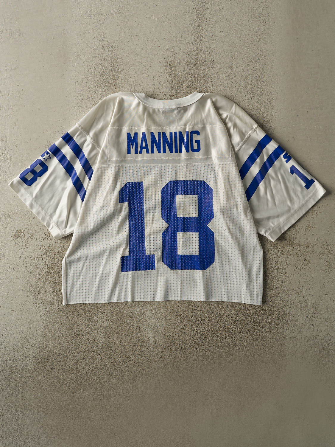 Vintage 90s White Indianapolis Colts Peyton Manning #18 Cropped Jersey (M)