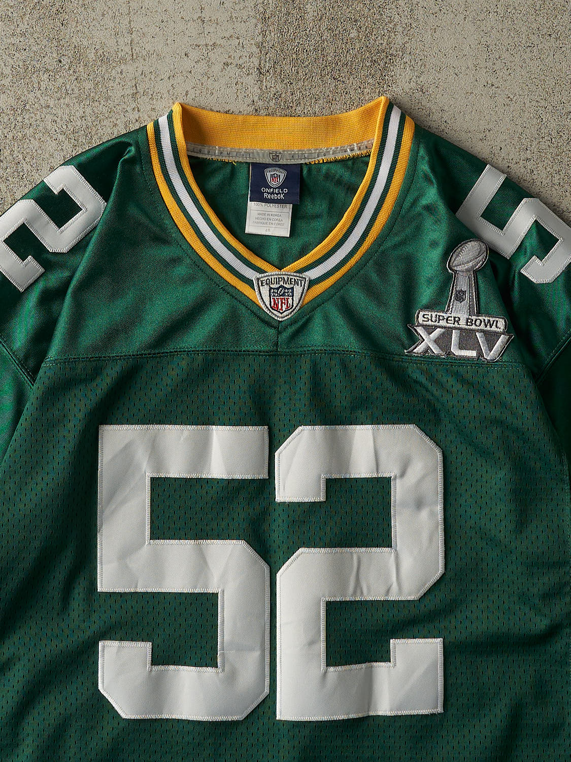 Vintage Y2K Green Green Bay Packers Clay Matthews #52 Cropped Boxy Jersey (M)