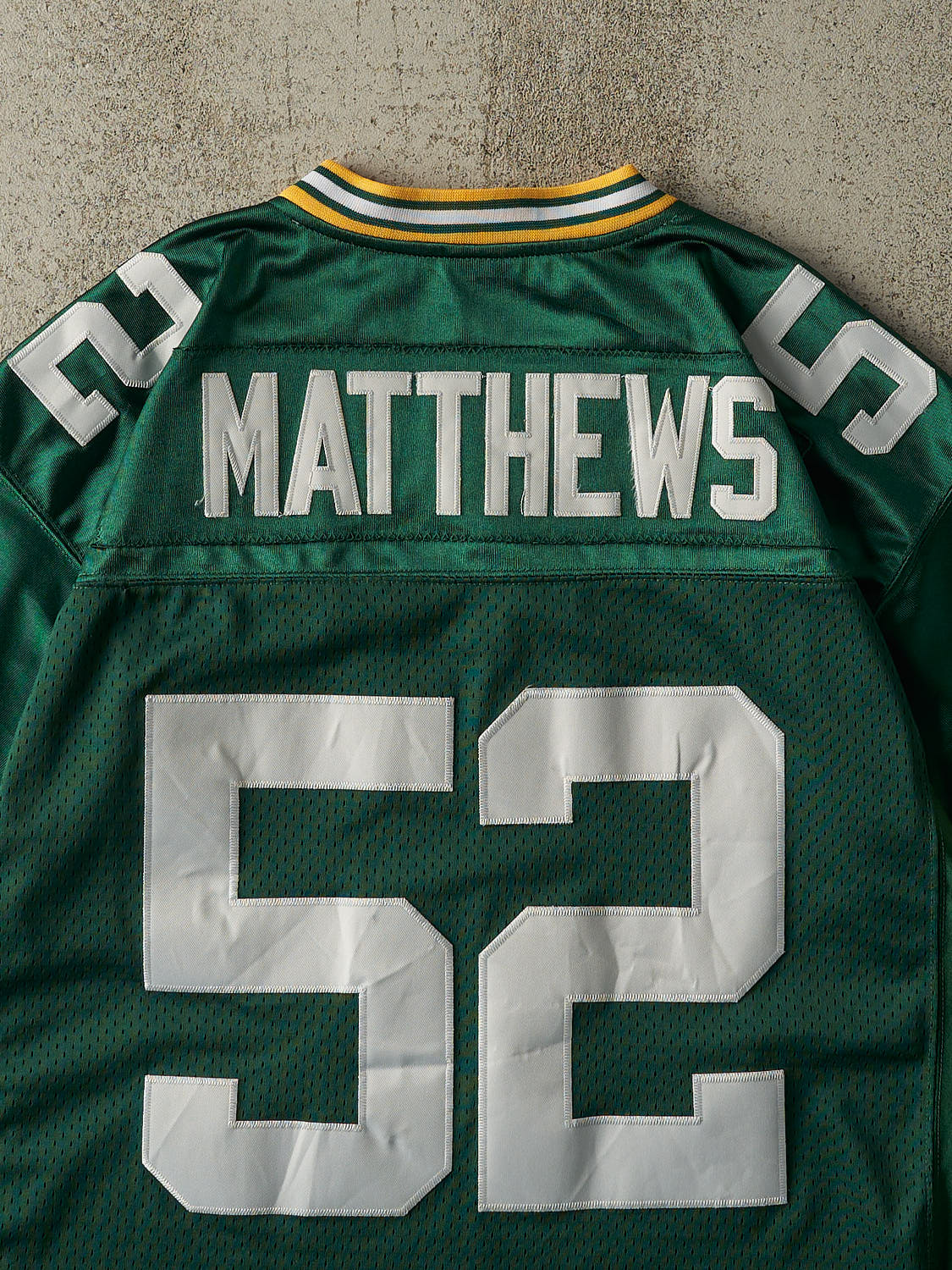 Vintage Y2K Green Green Bay Packers Clay Matthews #52 Cropped Boxy Jersey (M)