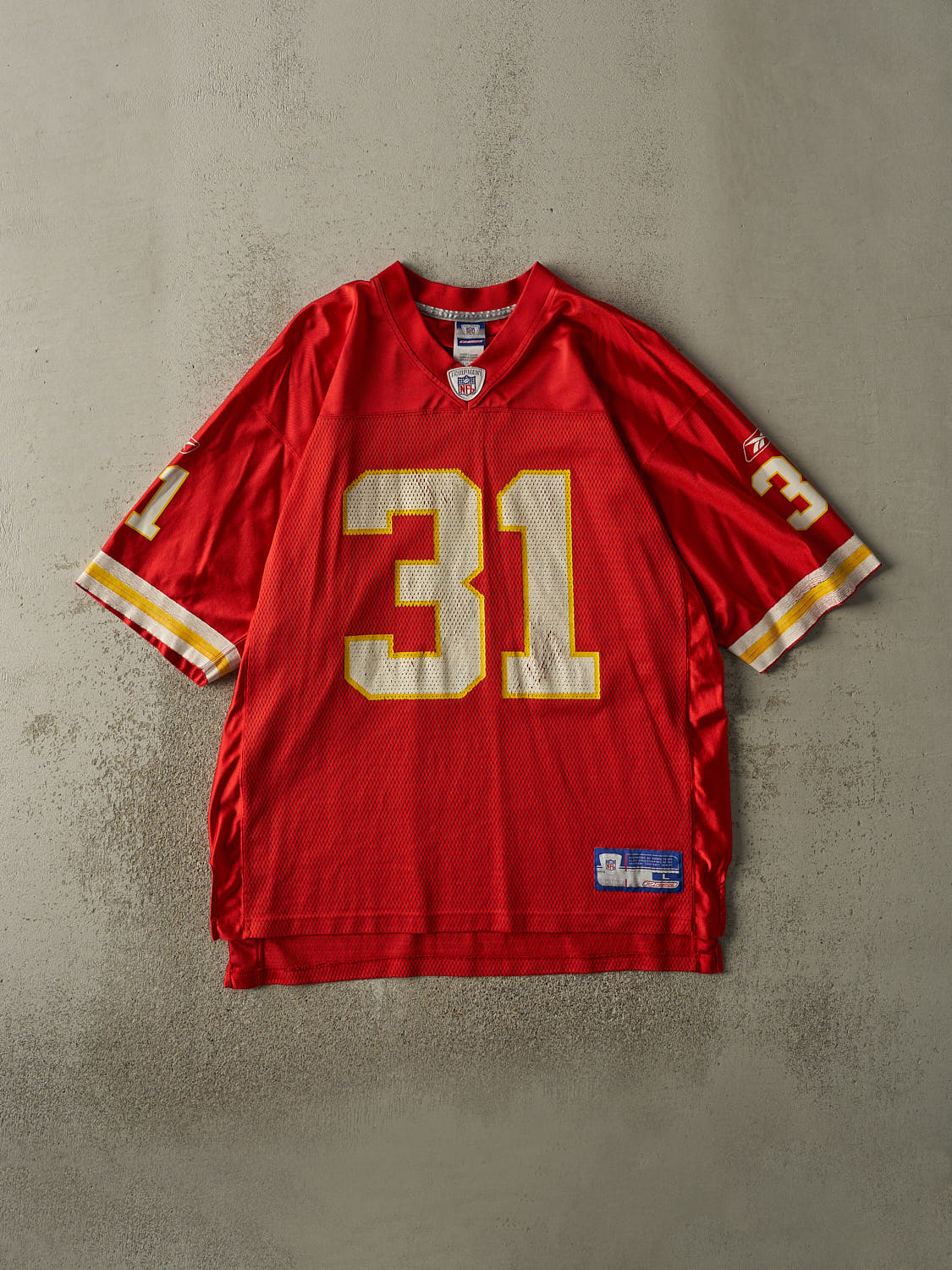 Vintage Y2K Red Kansas City Chiefs Priest Holmes #31 Jersey (XL/XXL)