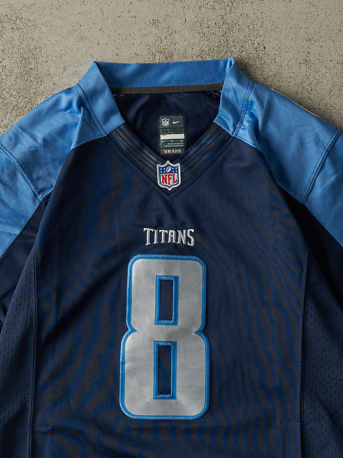 Vintage Y2K Navy Blue Tennesee Titans Marcus Mariota #8 Jersey (S)