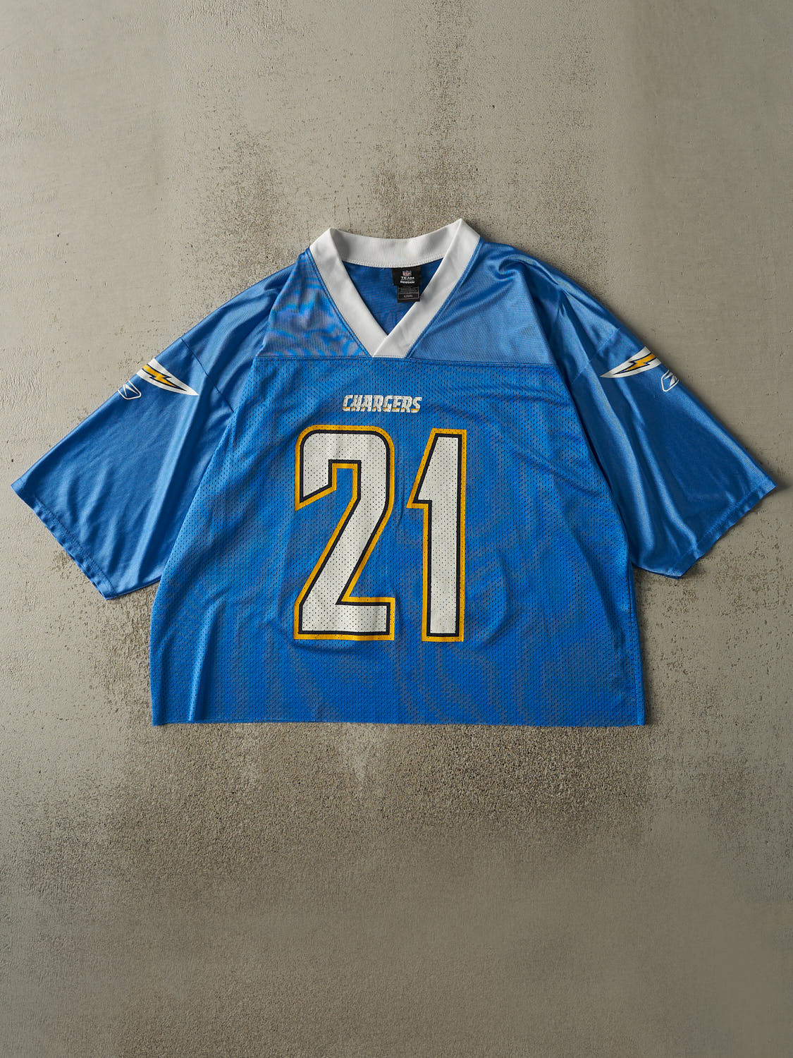 Vintage Y2K Blue San Diego Chargers LaDainian Tomlinson #21 Cropped Boxy Jersey (XL)